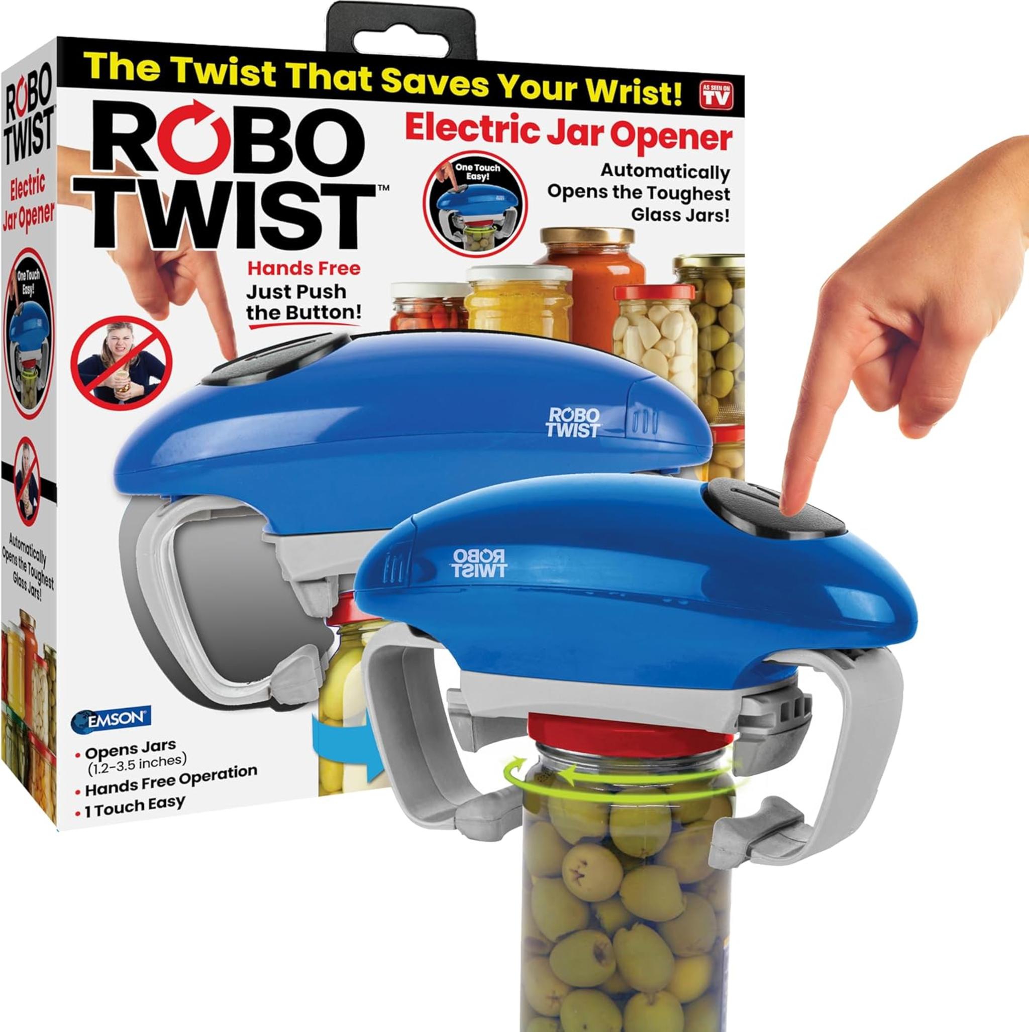 Automatic Jar Opener with Improved Torque - Hands-Free Electric Opener for Seniors and Arthritis