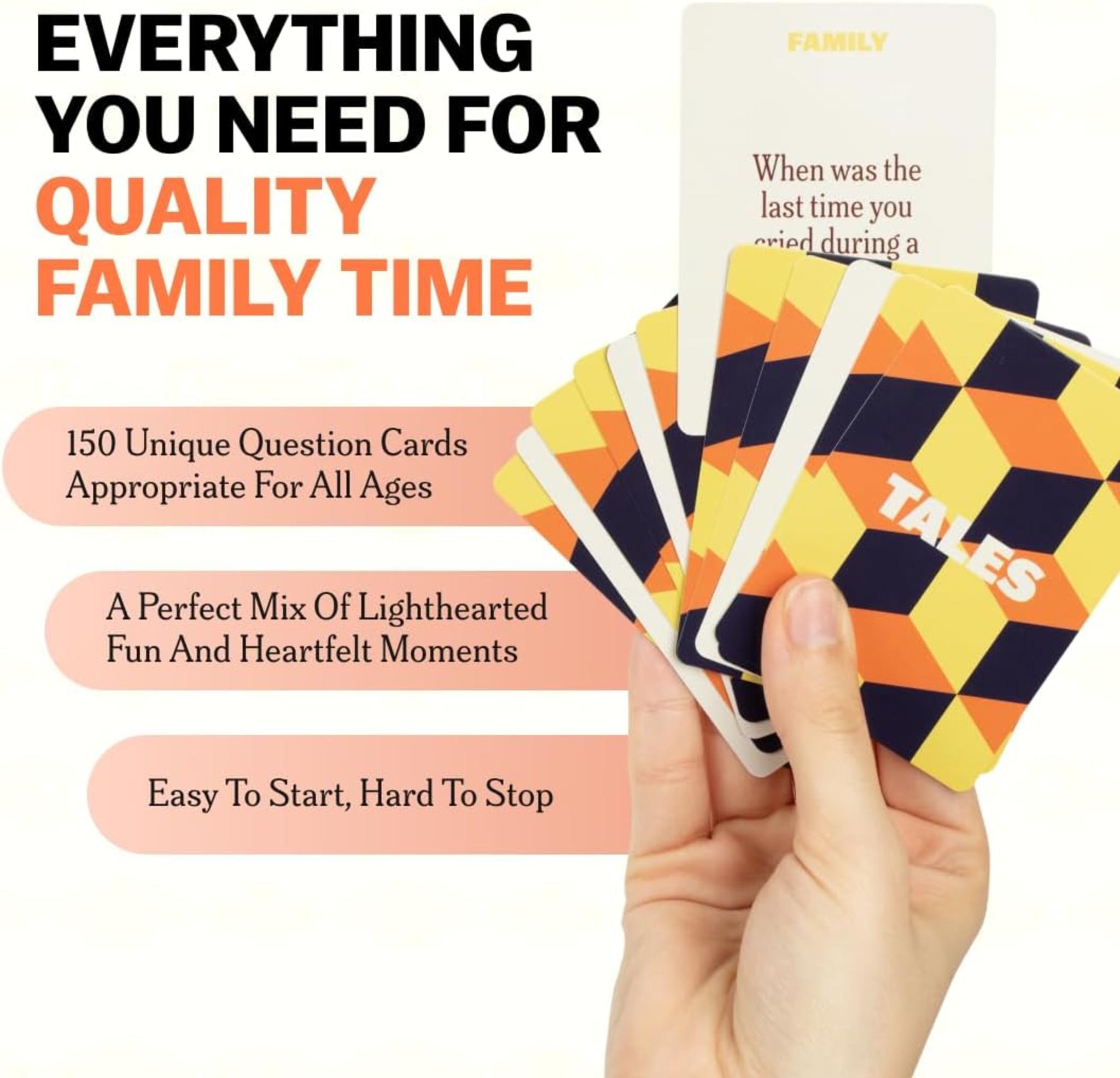 150 Conversation Starter Cards for Family Game Night, Meaningful Connection Prompts for All Ages