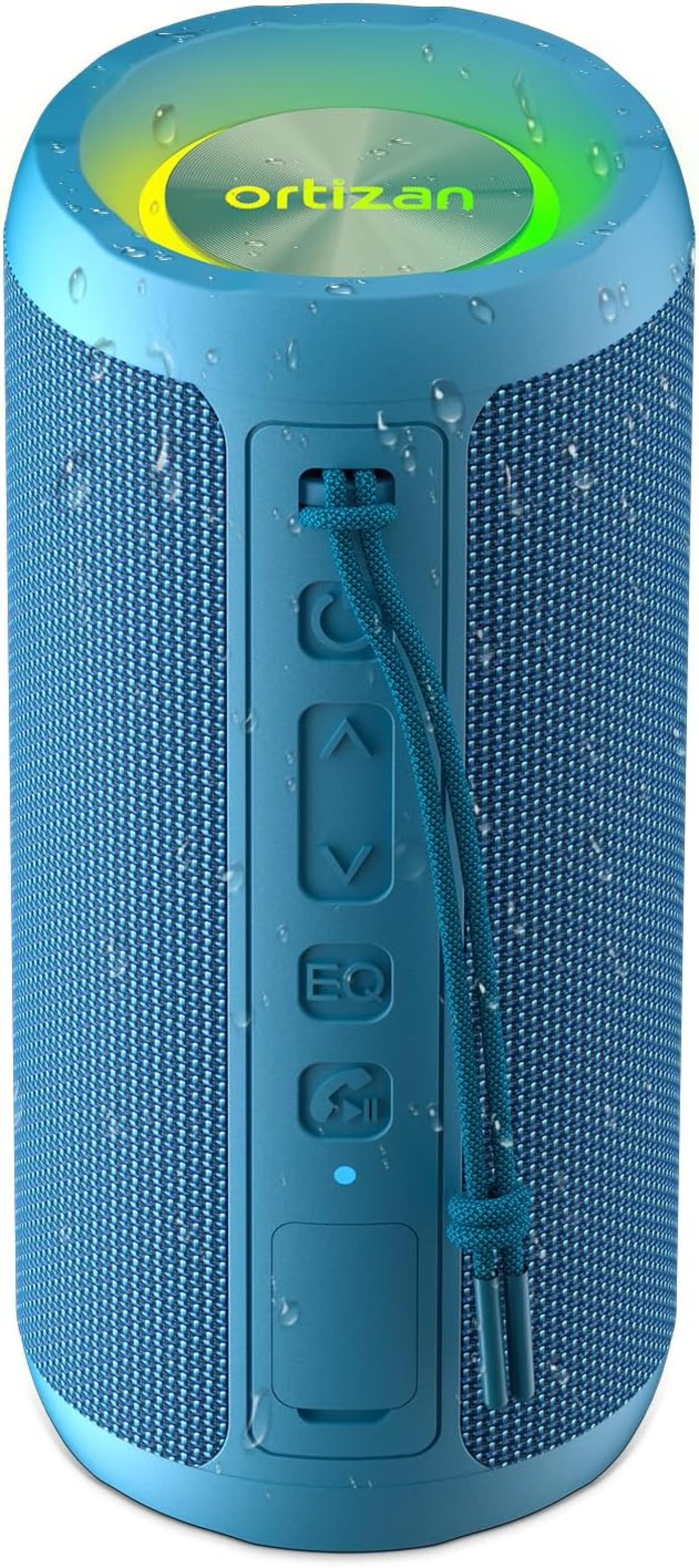 Portable Bluetooth Speaker with 24W Stereo Sound, IPX7 Waterproof, 30H Playtime & RGB Lights