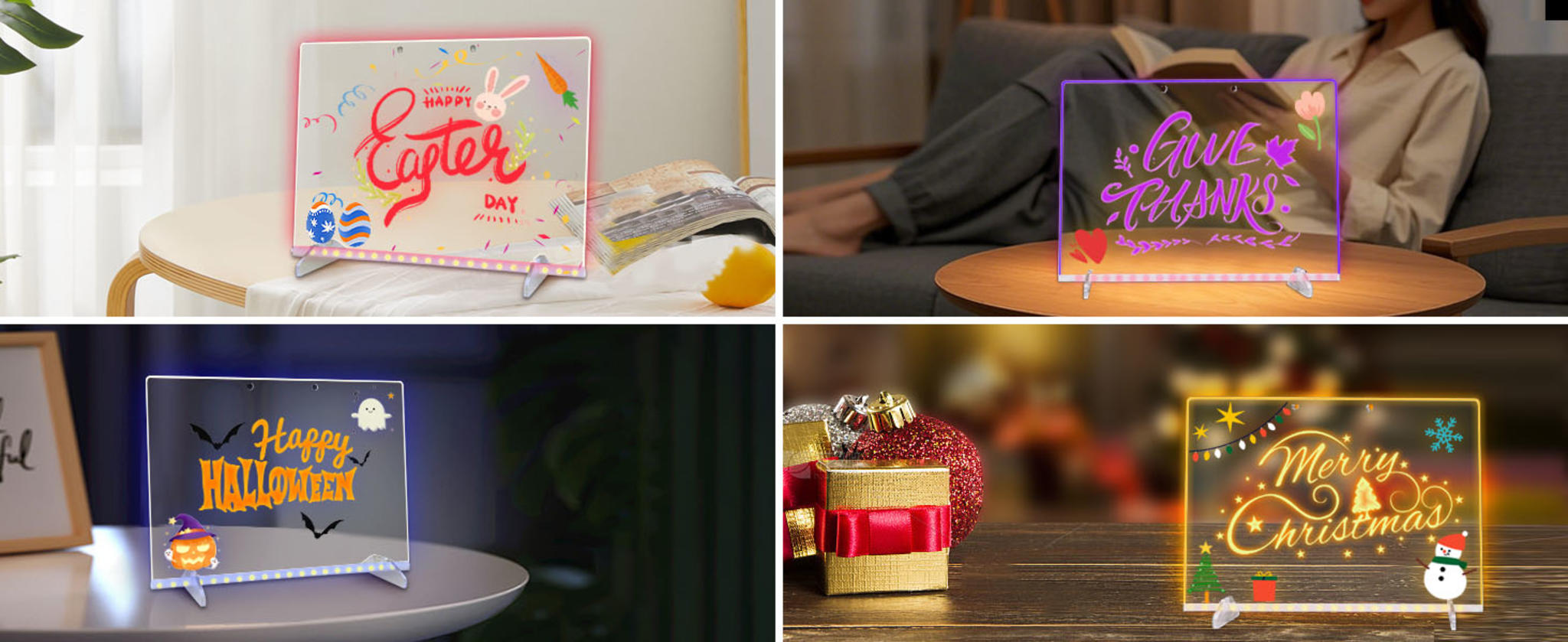 LED Note Board with 7 Colors, 13"x10" Light Up Dry Erase Drawing Board for Kids & Adults image 14