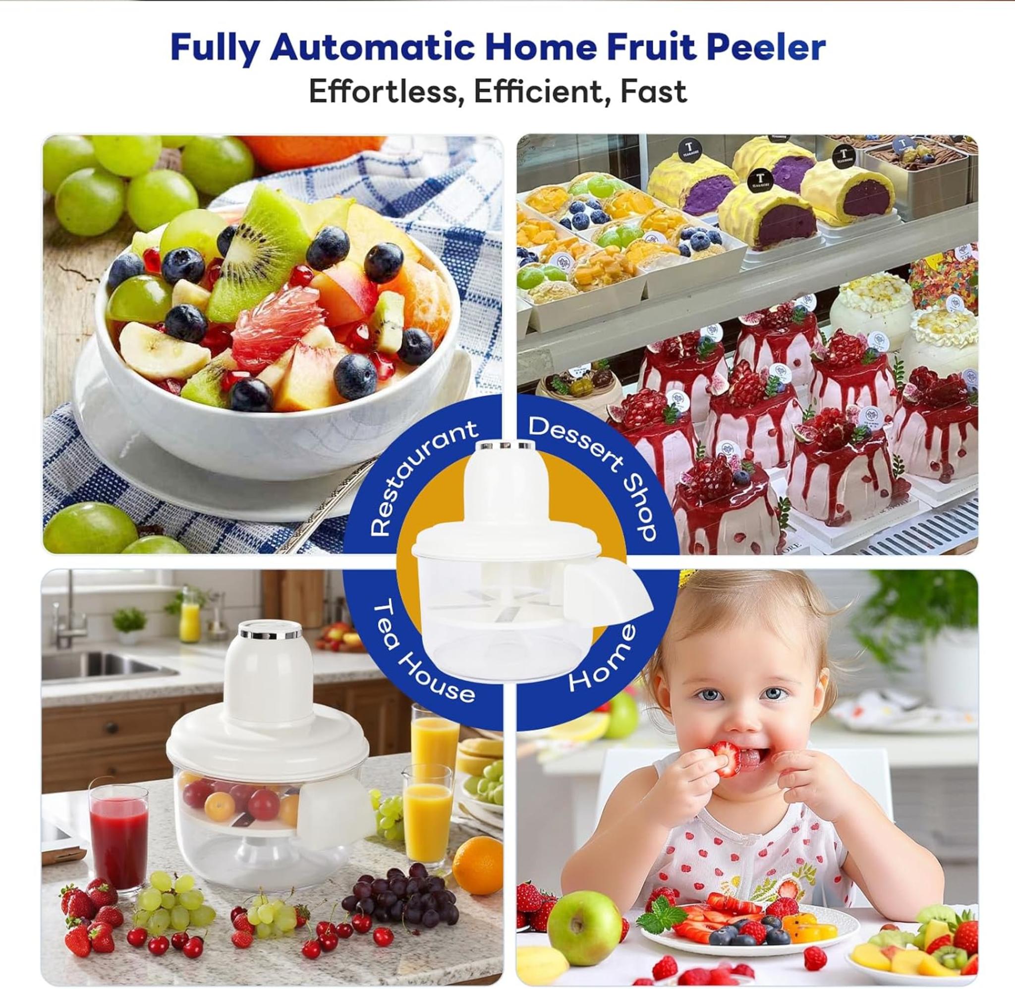Electric Automatic Grape & Garlic Peeler Machine, Cordless Skin Remover for Small Fruits