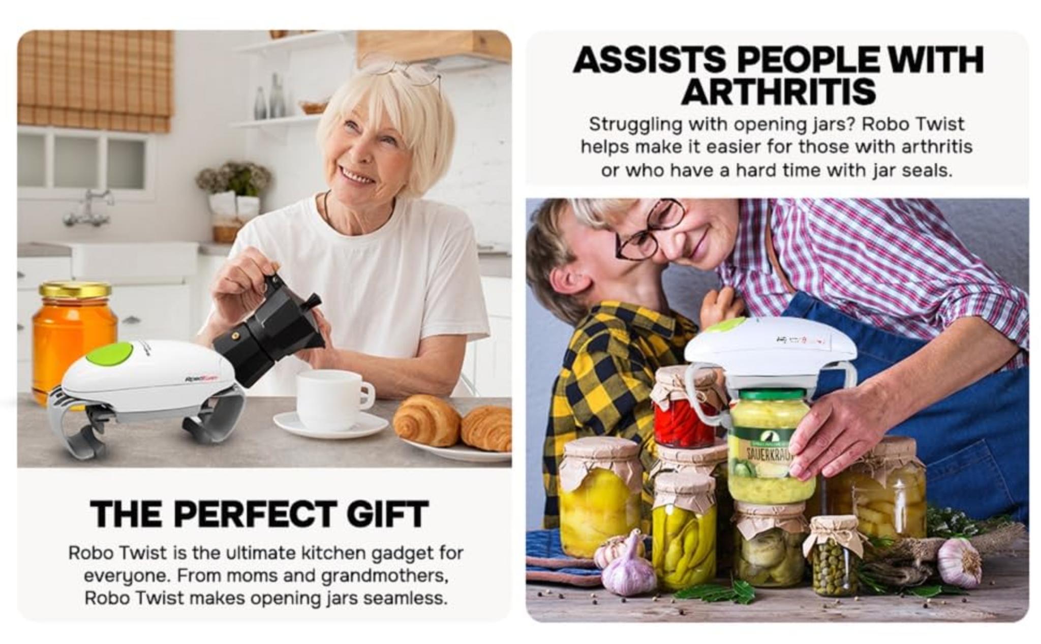 Automatic Jar Opener with Improved Torque - Electric Handsfree Opener for Seniors and Arthritis image 13