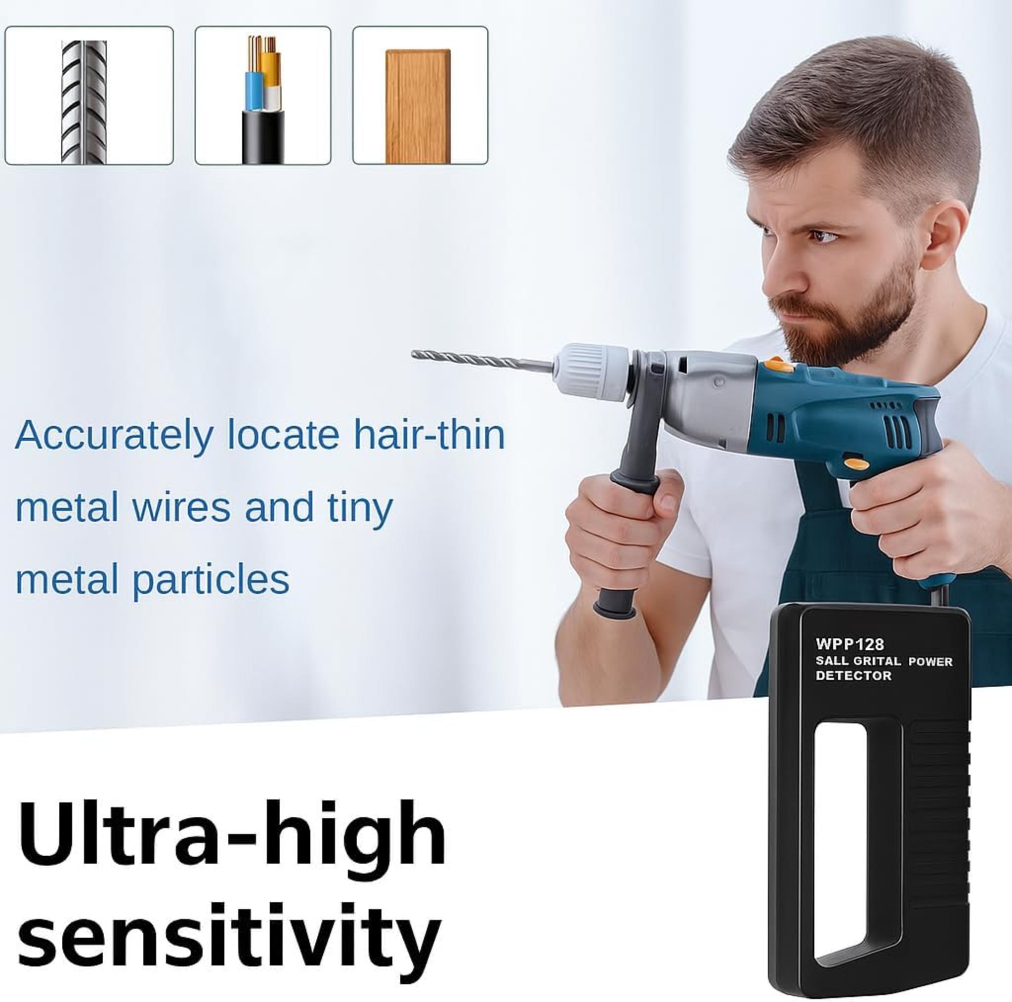 3-in-1 Wall Scanner & Metal Detector - High-Sensitivity Stud Finder for Pipes, Wires & Studs