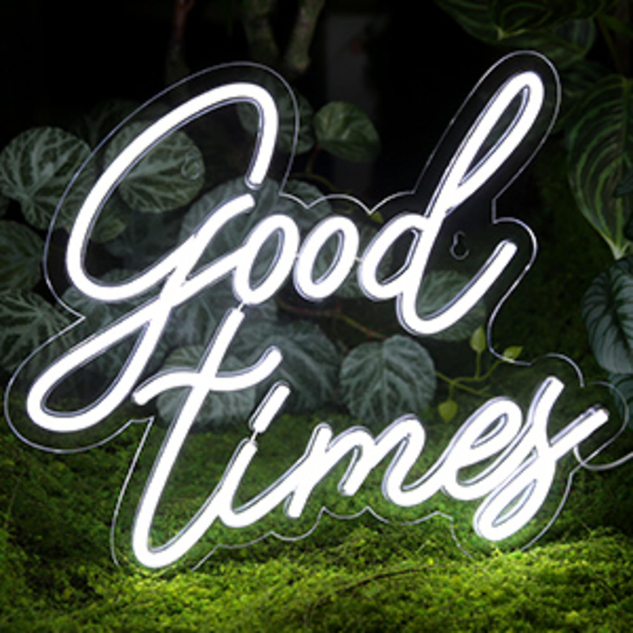 Good Times Neon Sign, Dimmable Cool White LED Wall Decor for Weddings, Parties, and Bedroom image 11