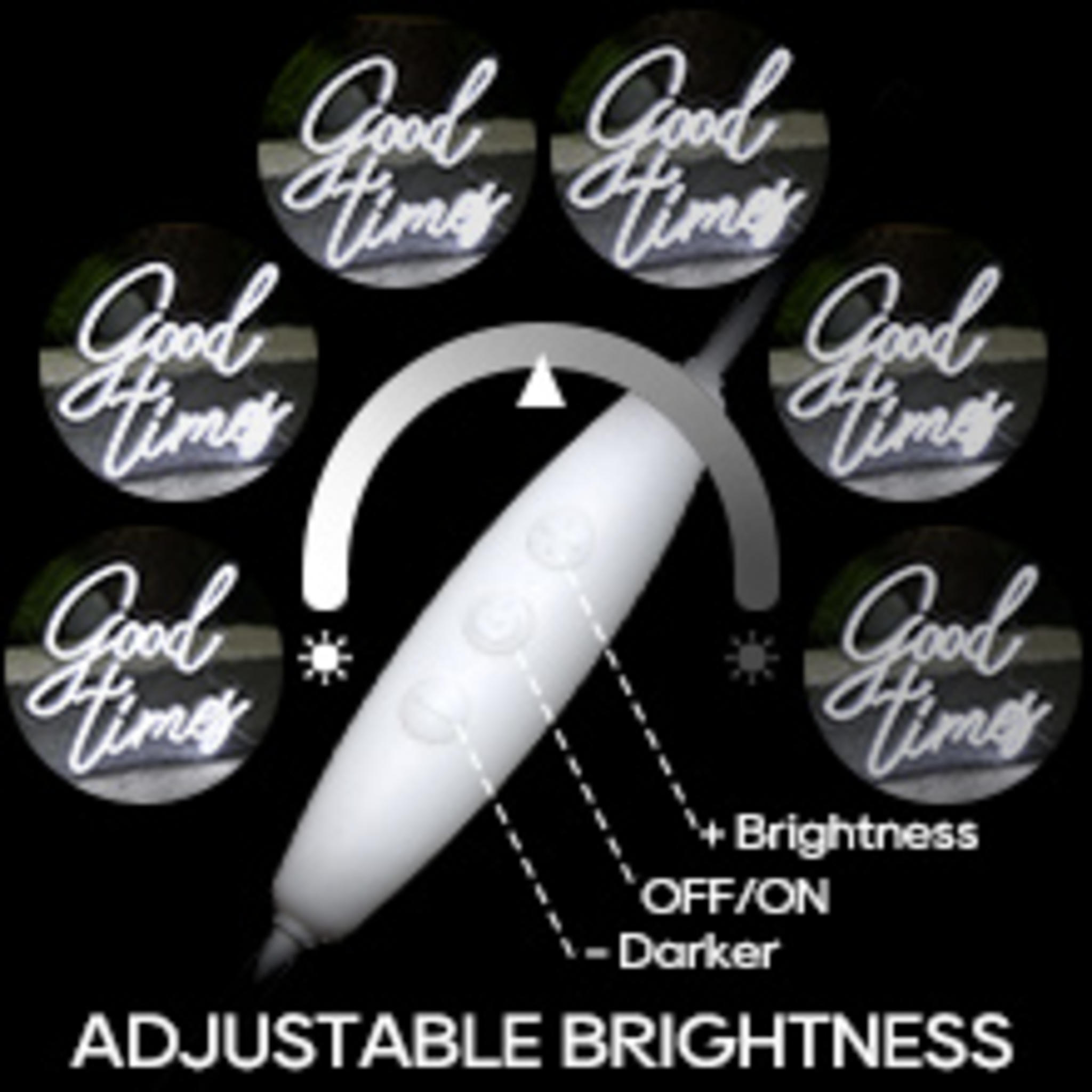 Good Times Neon Sign, Dimmable Cool White LED Wall Decor for Weddings, Parties, and Bedroom image 13