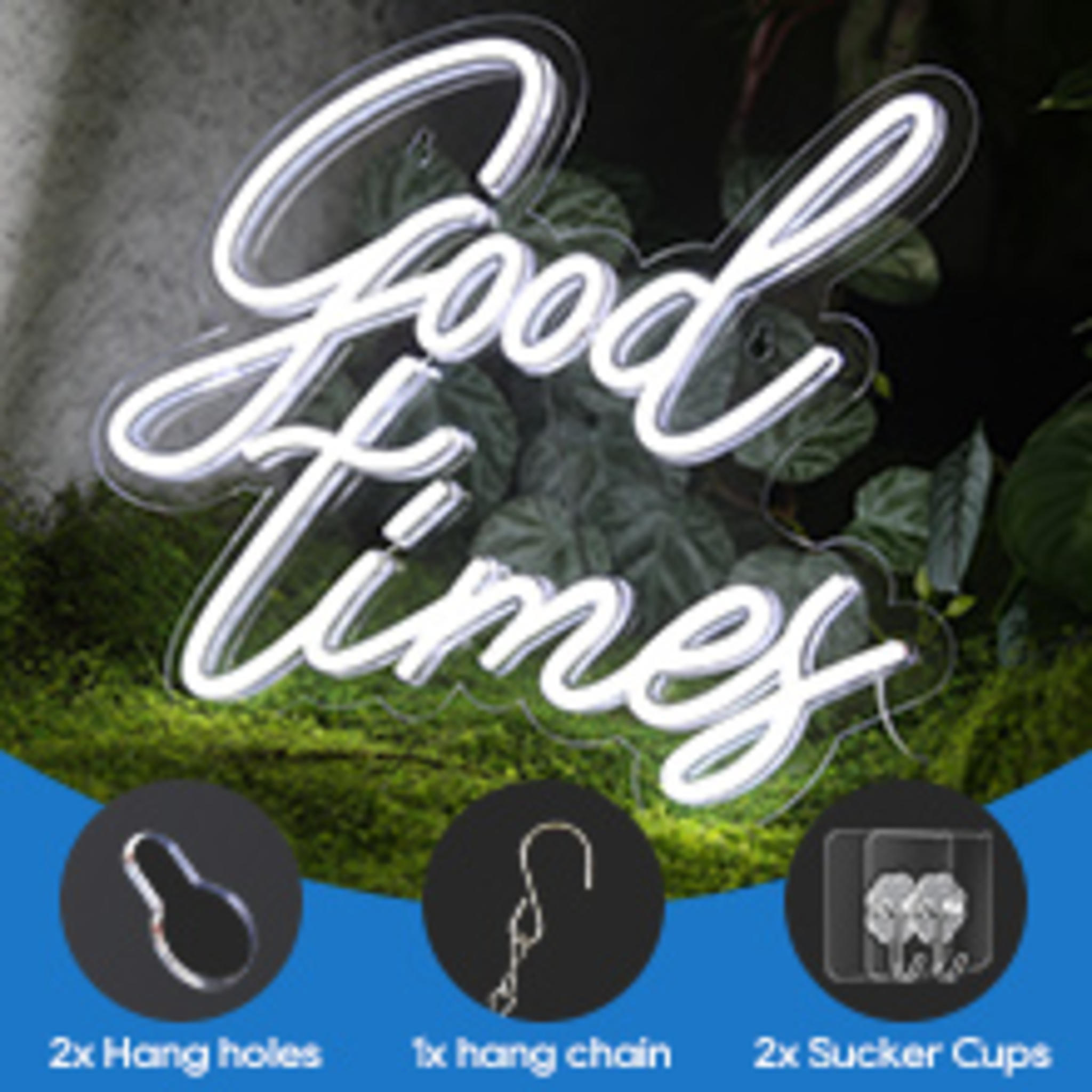 Good Times Neon Sign, Dimmable Cool White LED Wall Decor for Weddings, Parties, and Bedroom image 15