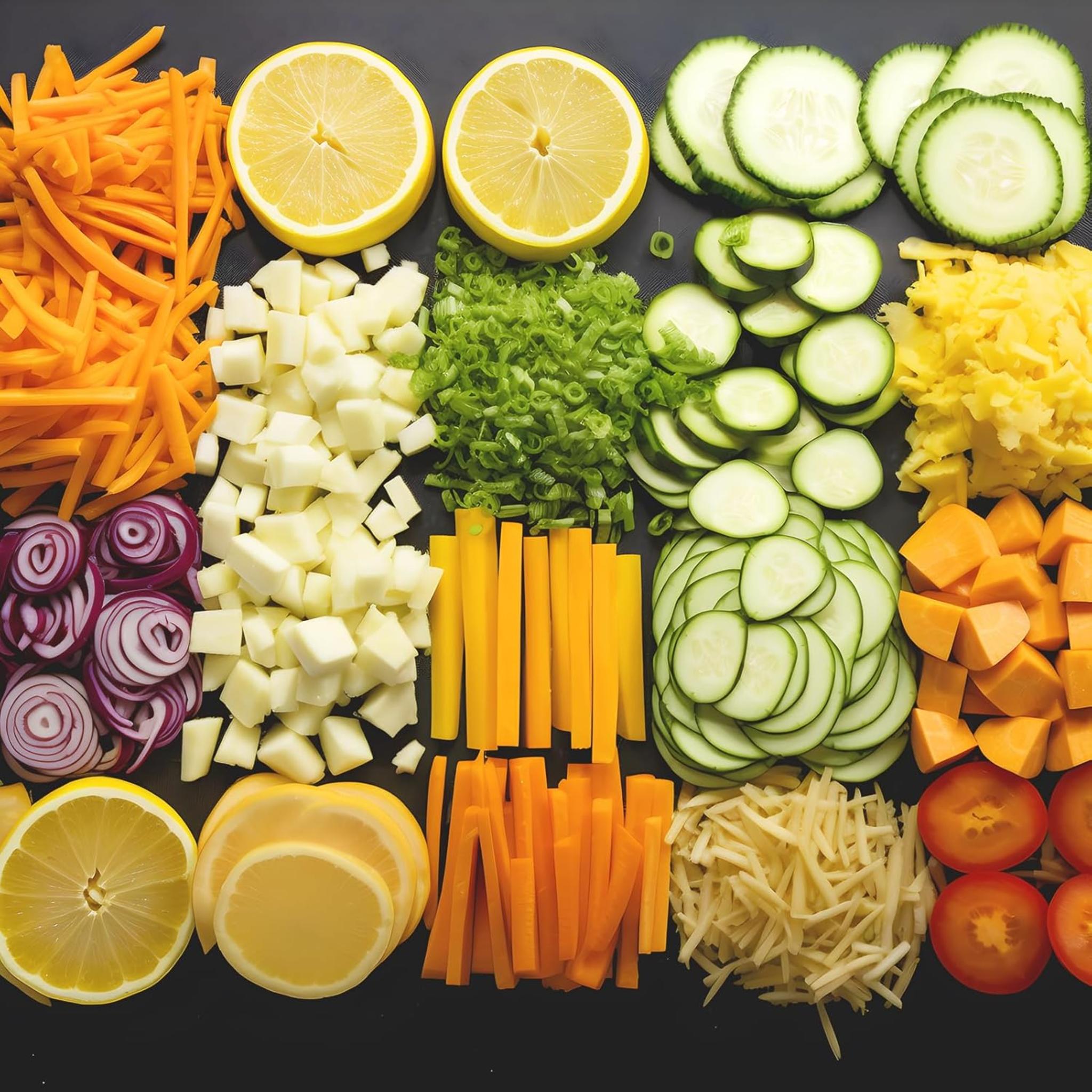 Safe Mandoline Vegetable Chopper with Adjustable Thickness, Multifunctional Food Slicer and Dicer