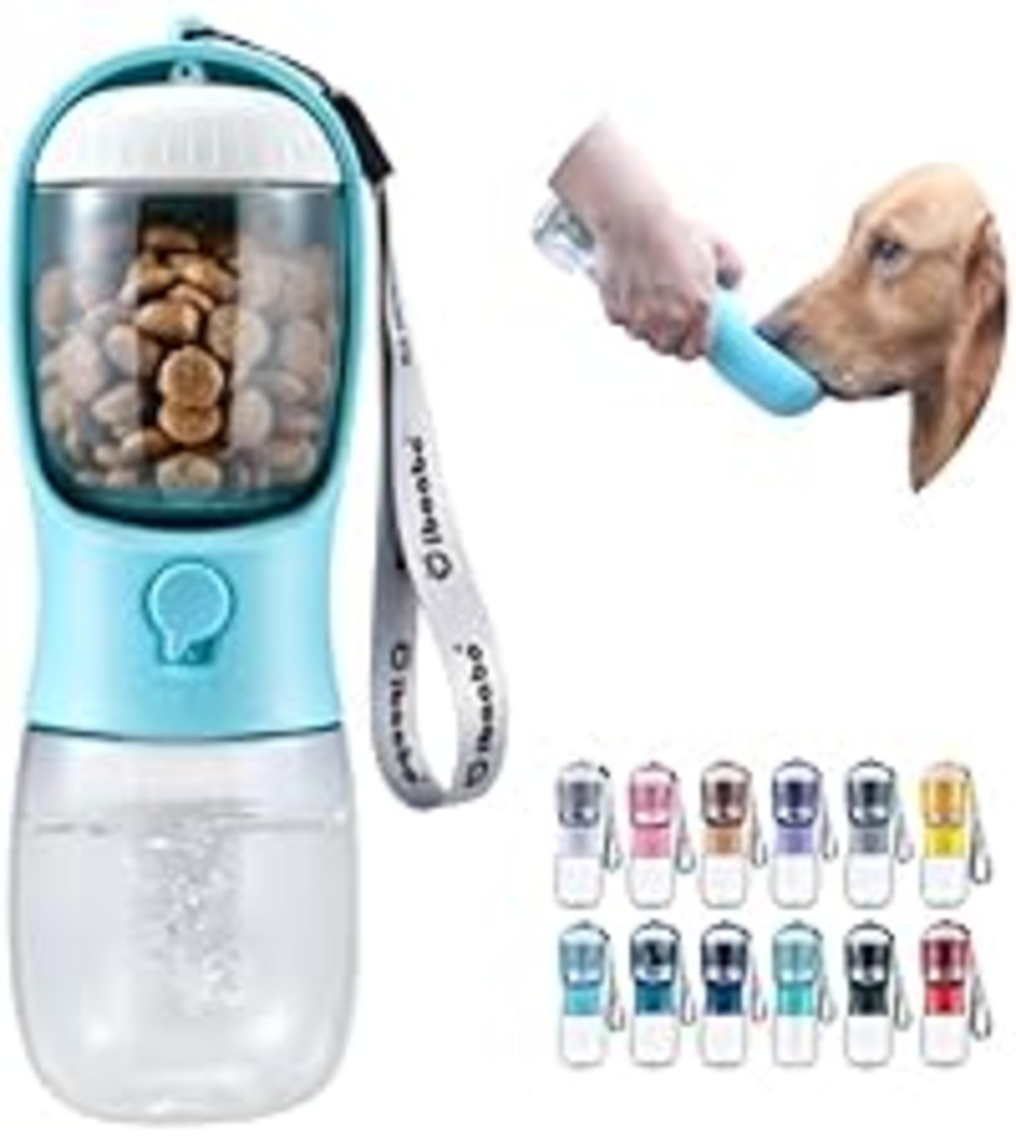 2-in-1 Portable Dog Water Bottle with Food Container and Carbon Filter image 18