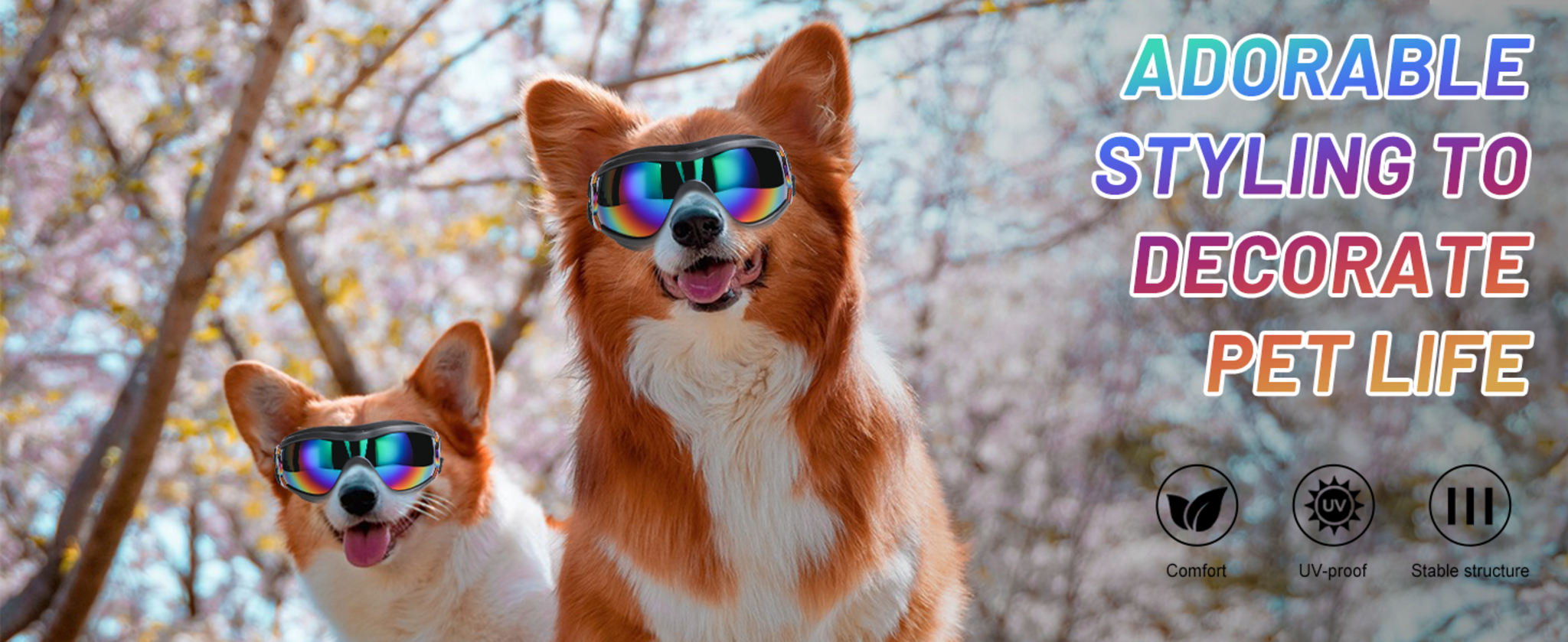 Dog Sunglasses for Medium to Large Dogs, UV Protection Windproof Pet Goggles with Adjustable Straps image 9