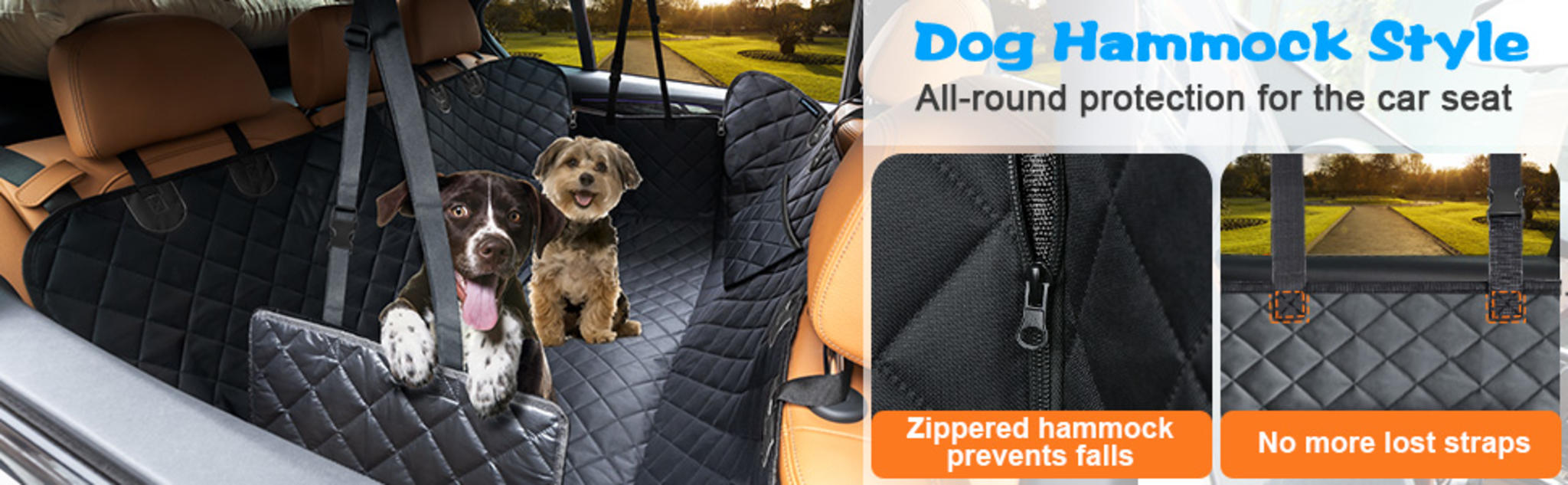 100% Waterproof Dog Car Seat Cover with Side Flaps and Nonslip Backing image 9
