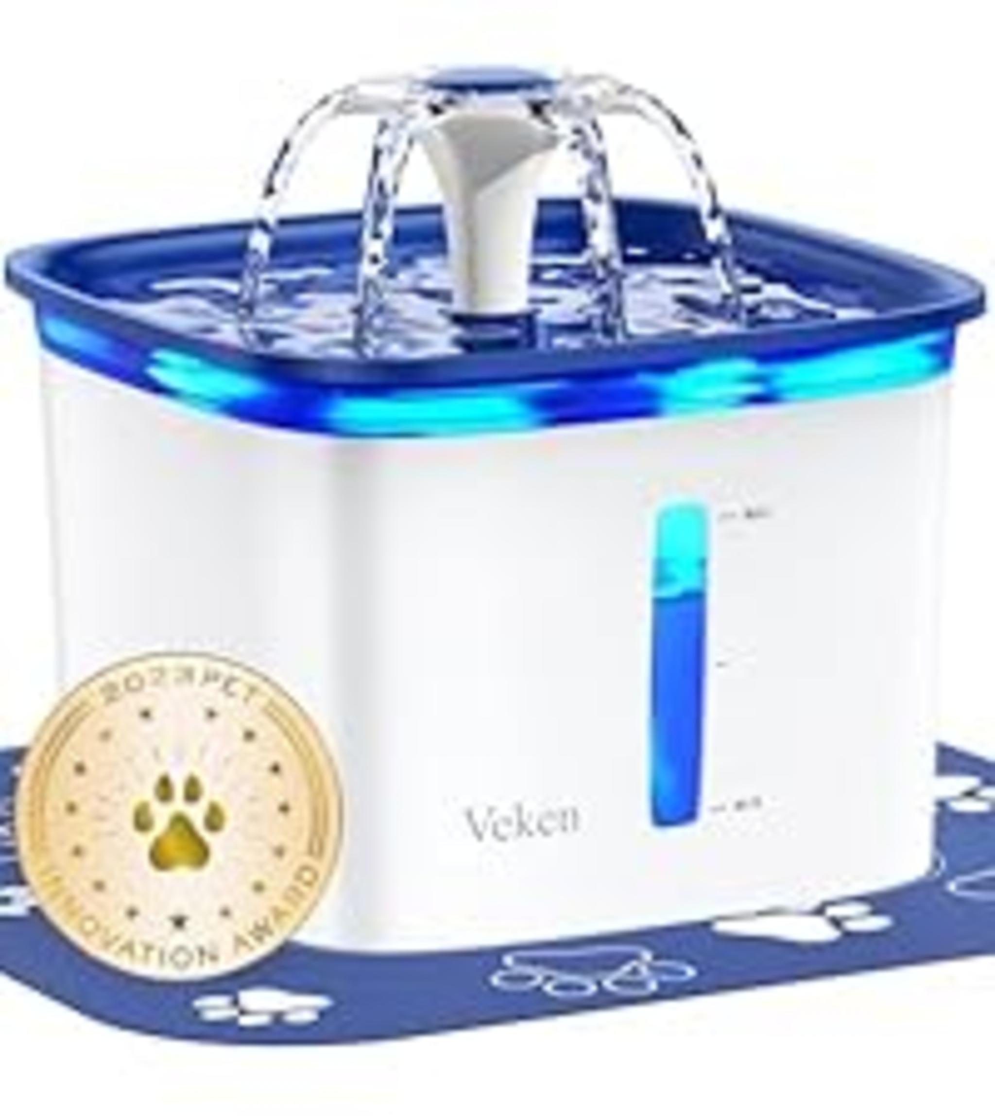 Stainless Steel Cat Water Fountain, 108oz/3.2L Automatic Pet Dispenser with 6 Filters & Mat image 18