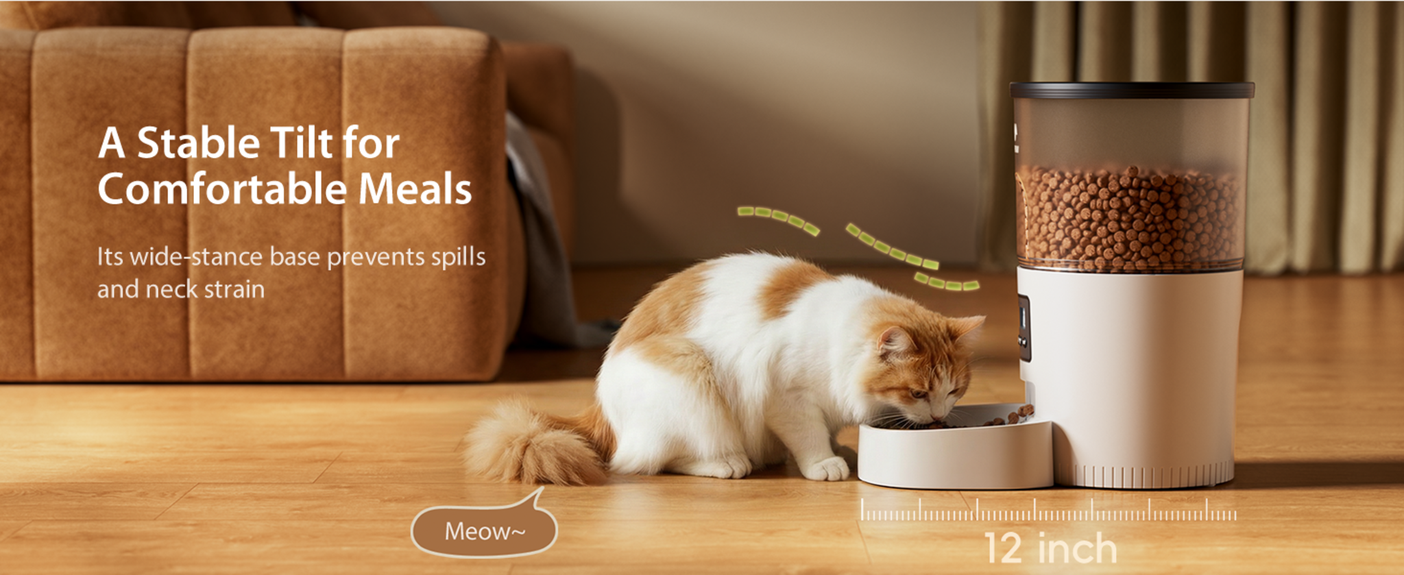 Automatic Cat Feeder, 3L Timed Pet Food Dispenser with Dual Power and Clog-Free Design image 16