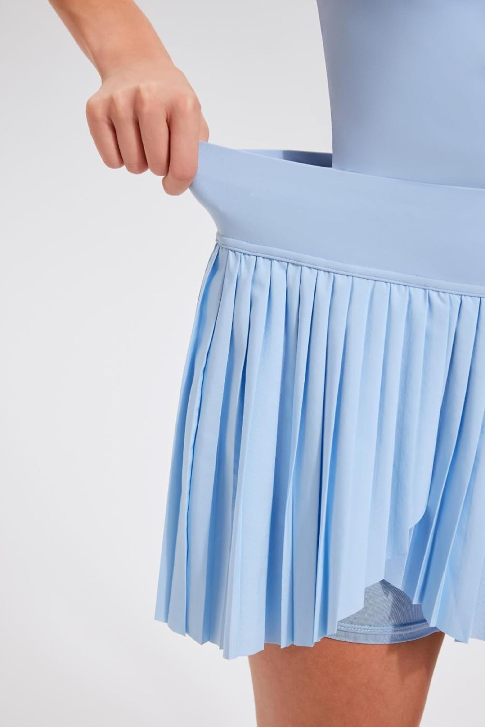 Women's High-Waisted Pleated Tennis Skirts with Pockets and Tummy Control