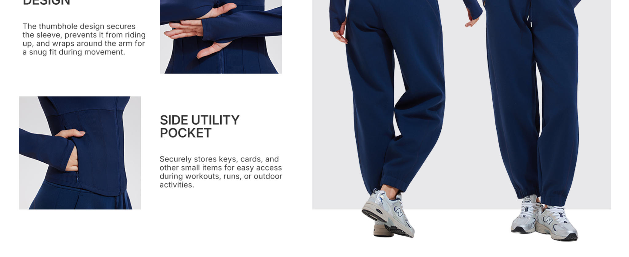 Women's 2 Piece Full-Zip Jacket and Jogger Pants Sweat Set image 9
