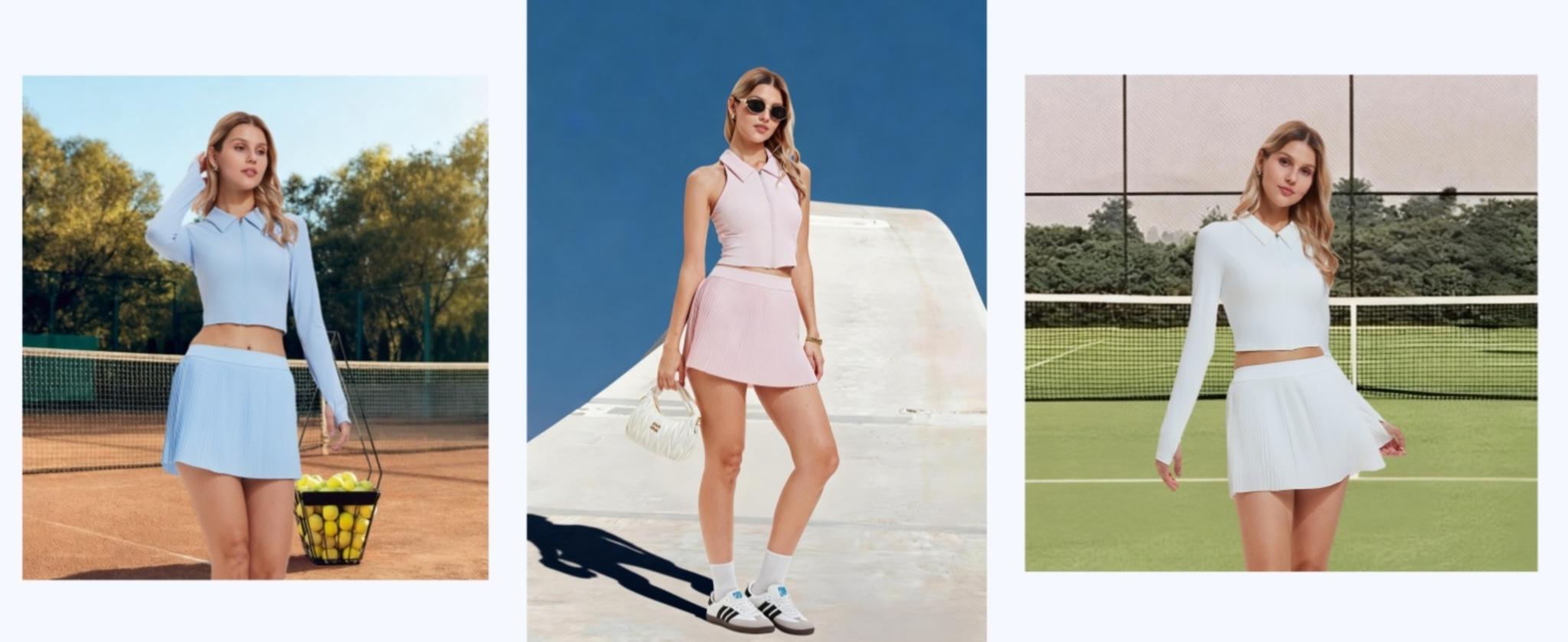 Women's Two-Piece Pleated Tennis and Pickleball Skirt Set image 11