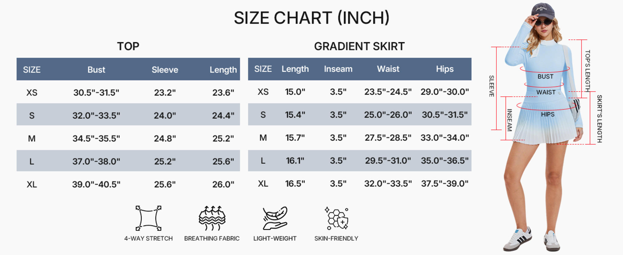 Women's High Waisted Pleated Tennis Skirt and Matching Golf Shirt Set image 11