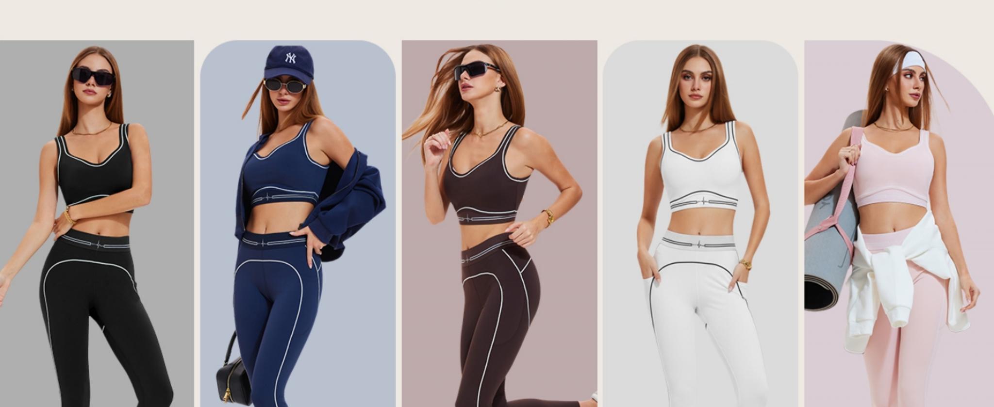 Women's 2 Piece Yoga Workout Set with Pockets - High Waisted Leggings & Sports Bra image 12