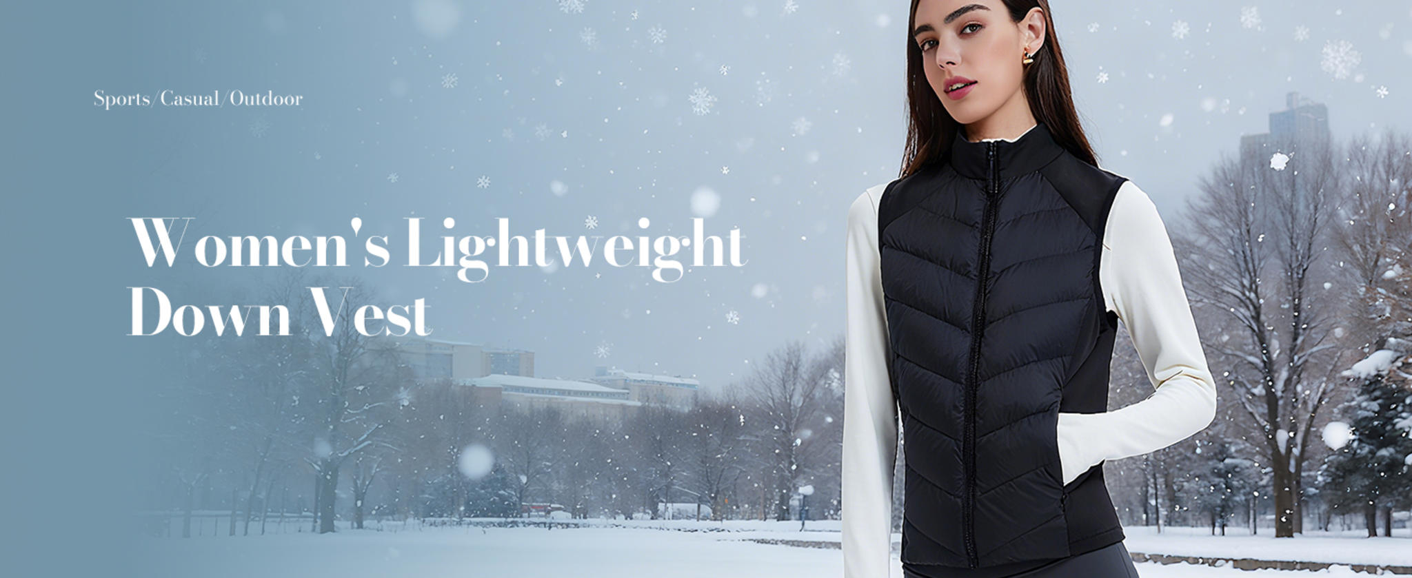 Women's Lightweight 800FP Winter Down Puffer Vest - Water Resistant Sleeveless Jacket image 8