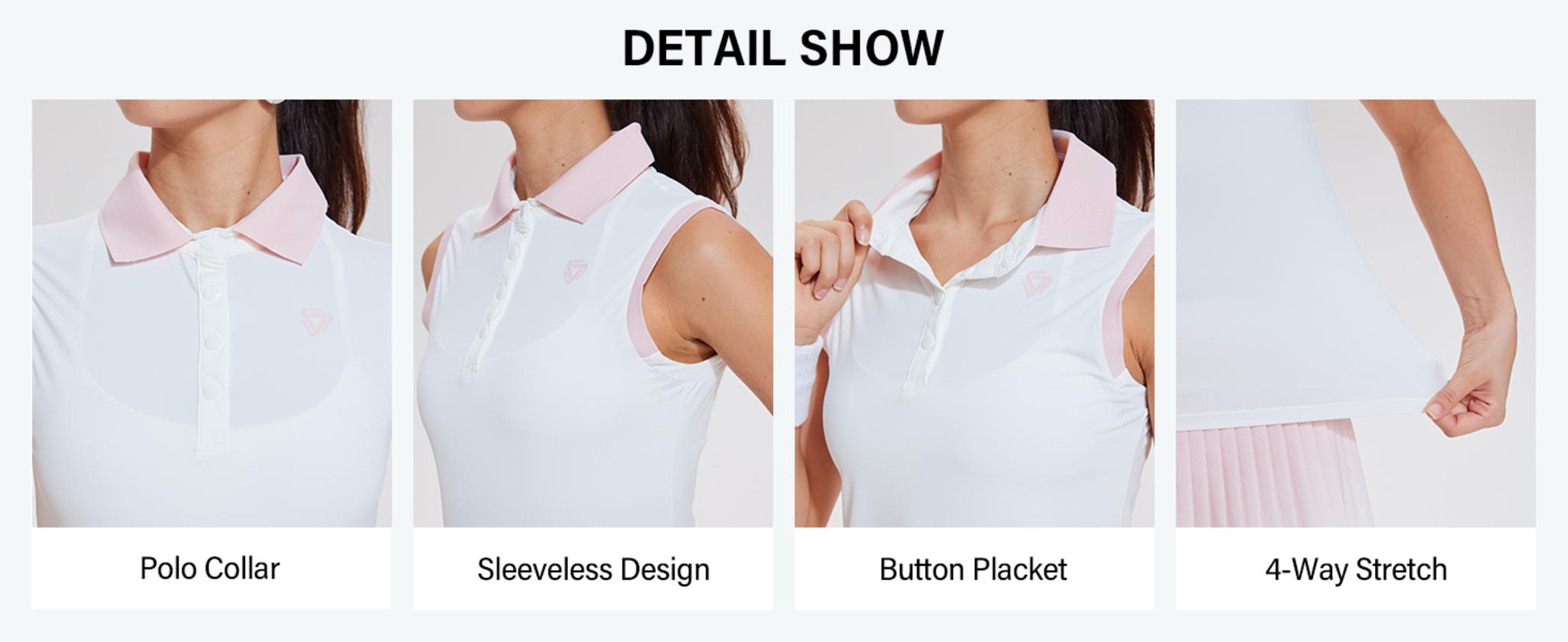 Women's Two Piece Tennis Skirt Set - Sleeveless Ombre Pleated Pickleball Golf Outfit image 11