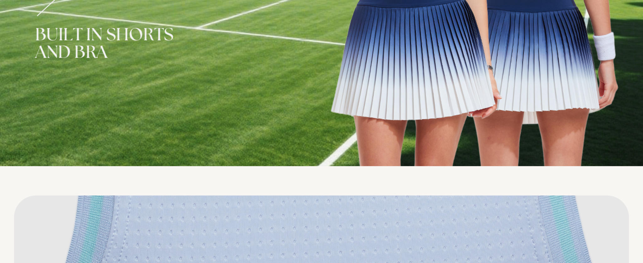 Women's Two-Piece Pleated Athletic Skirt Set for Tennis, Golf, and Pickleball image 8
