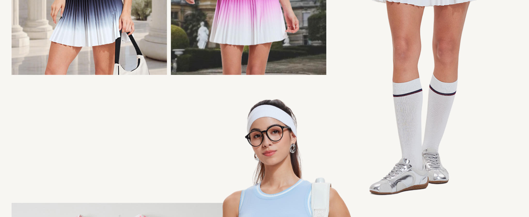Women's Two-Piece Pleated Athletic Skirt Set for Tennis, Golf, and Pickleball image 11