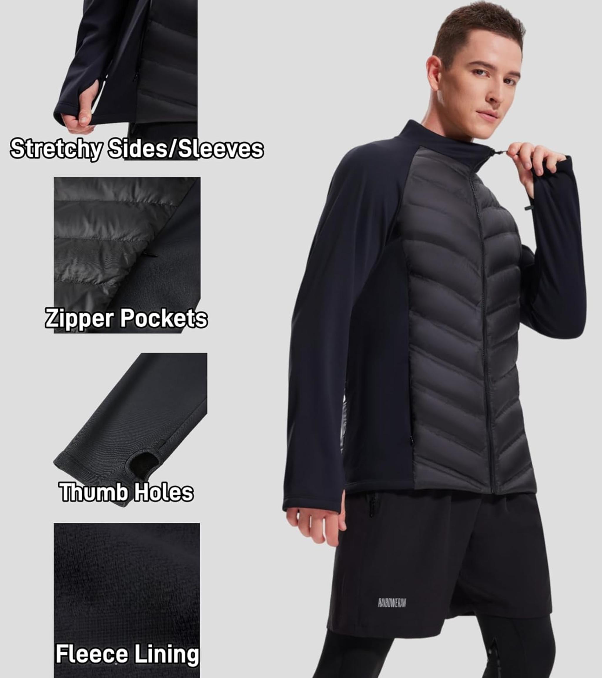 Men's Lightweight 800 Fill Power Duck Down Puffer Jacket