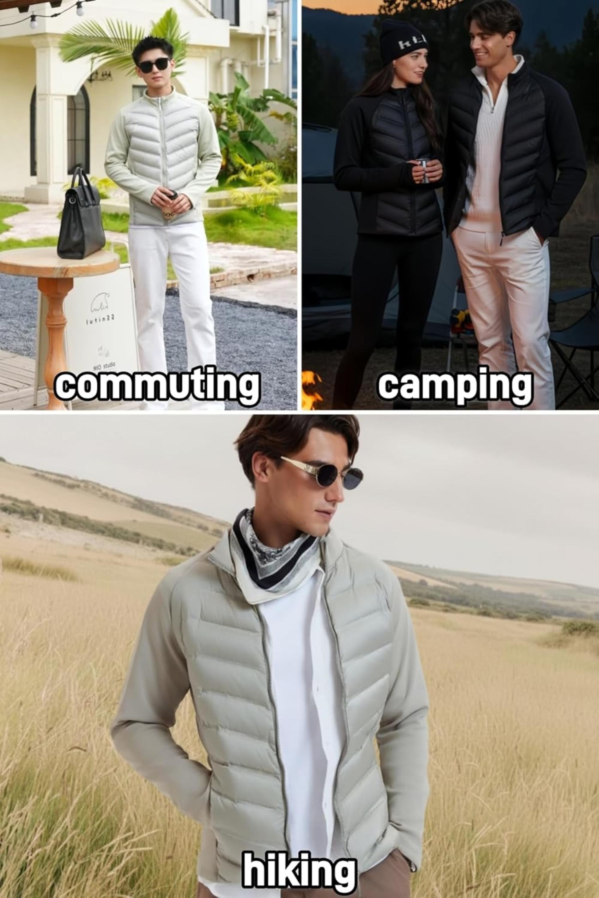 Men's Lightweight 800 Fill Power Water Resistant Quilted Down Jacket