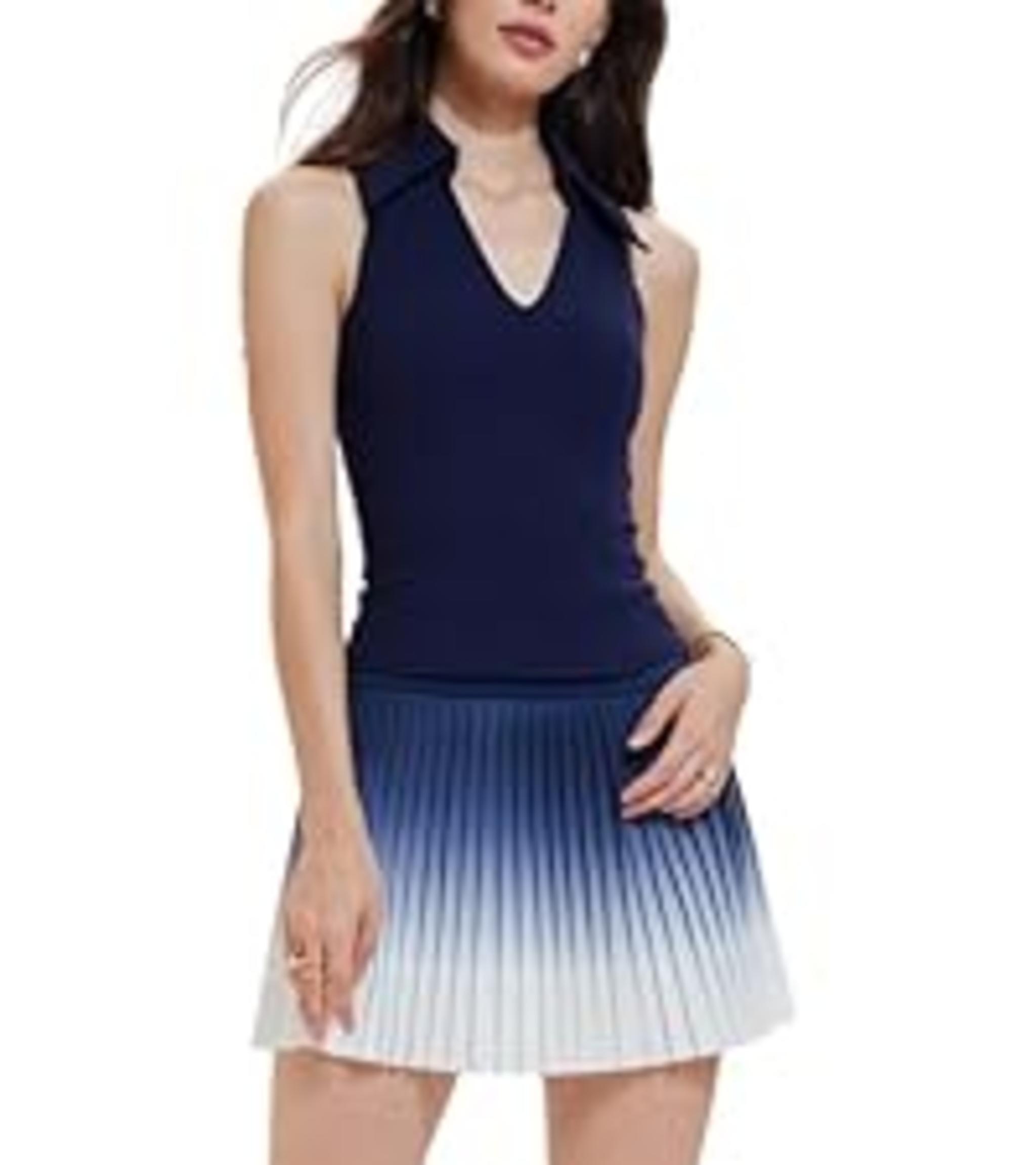 Women's Athletic 2-Piece Tennis Skirt and Polo Shirt Set image 17