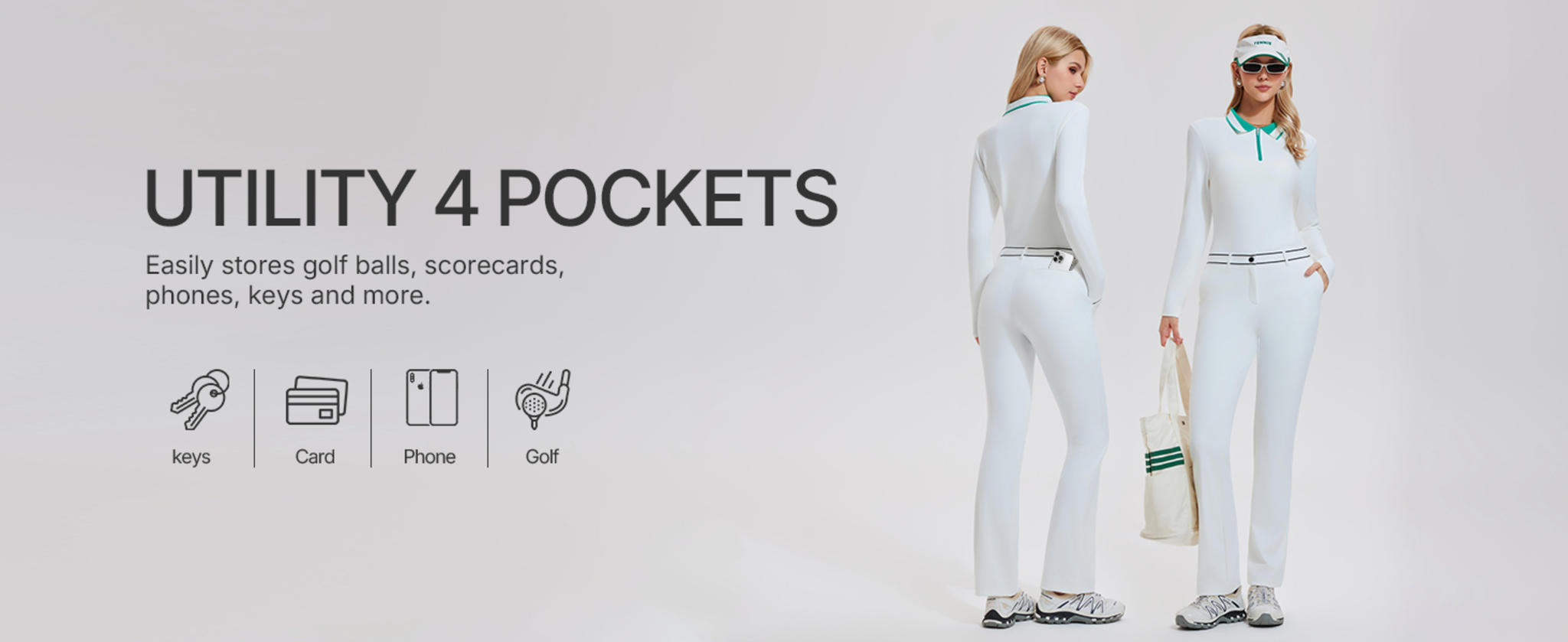 Women's Golf Polo Shirt and 4-Pocket Elastic Waist Pants Set image 9