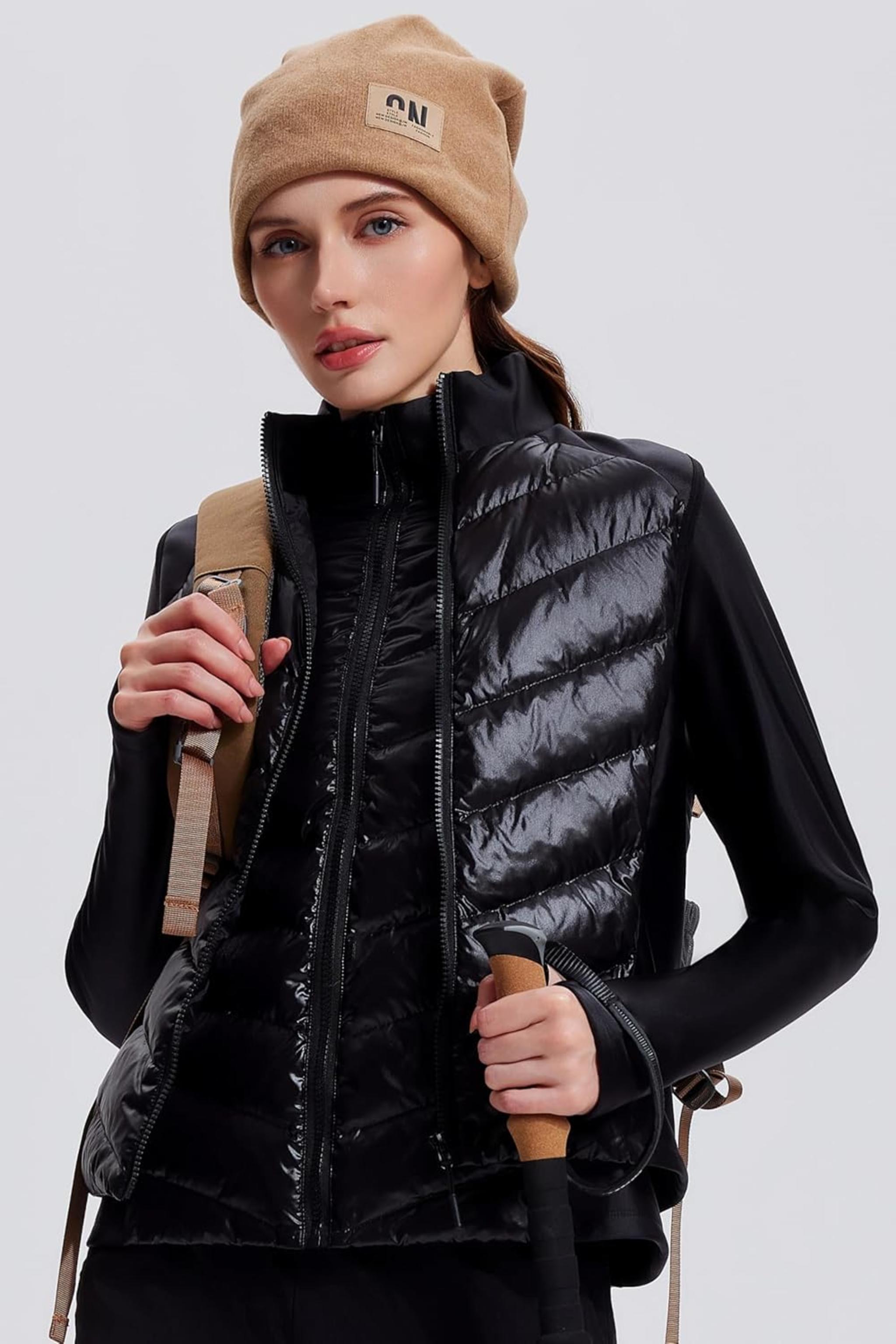 Women's Lightweight 800FP Down Puffer Vest - Water Resistant Quilted Winter Vest
