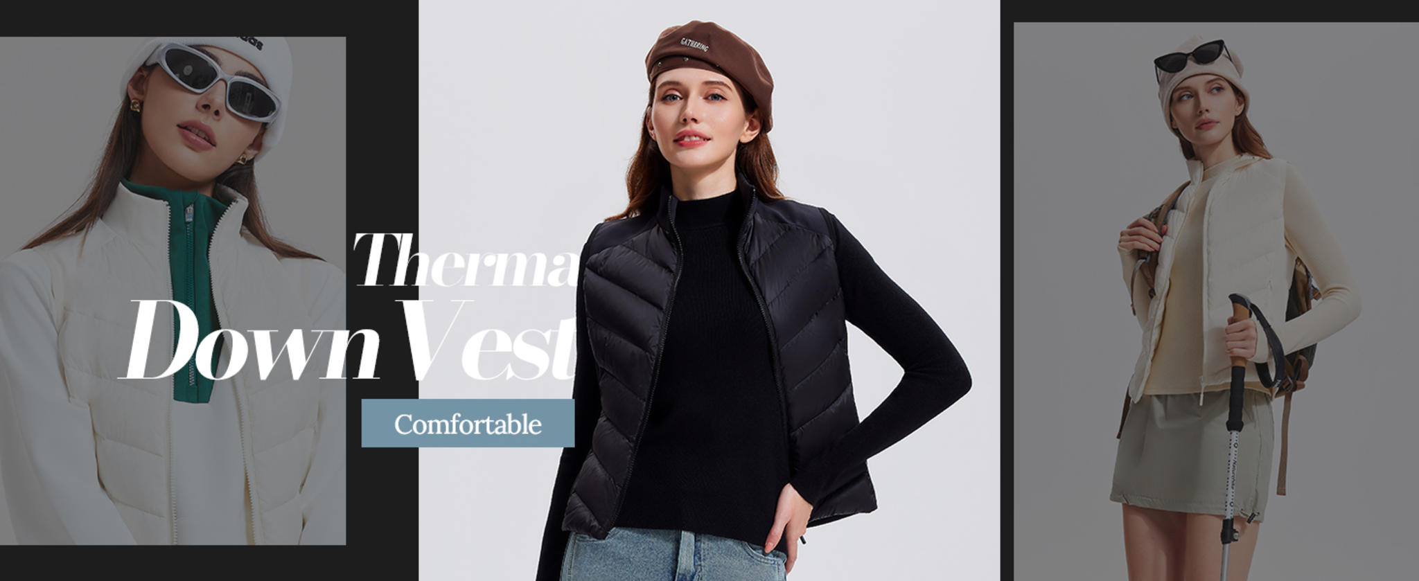 Women's Lightweight 800FP Down Puffer Vest - Water Resistant Quilted Winter Vest image 11