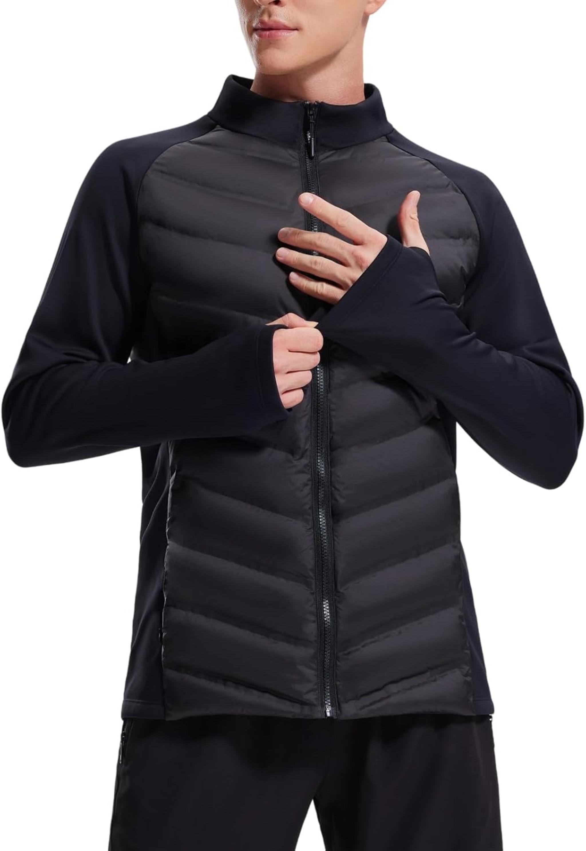 Men's Lightweight Puffer Jacket - 800-Fill Water Resistant Quilted Duck Down Jacket