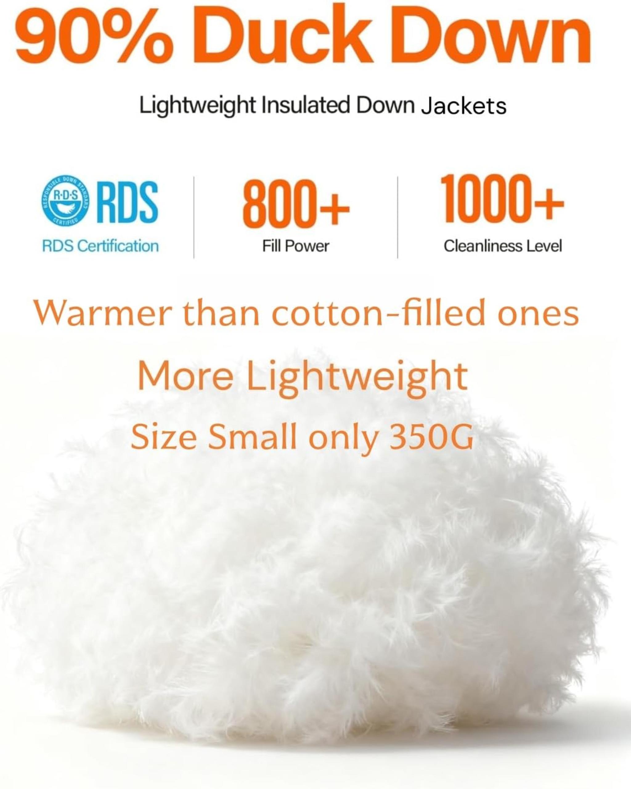 Men's Lightweight 800-Fill Power Water Resistant Quilted Puffer Jacket