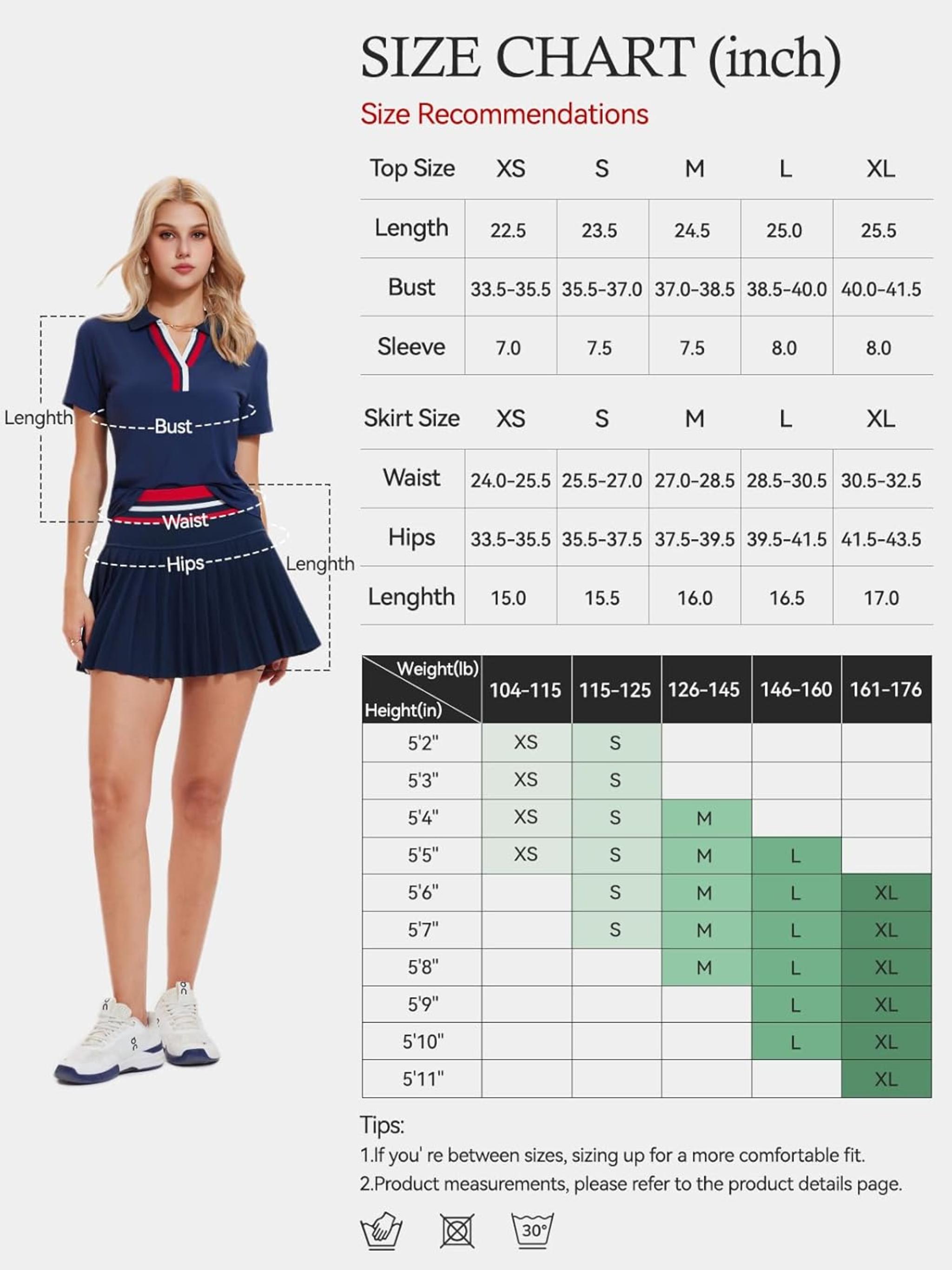 Women's Color Block V-Neck Tennis Skirt Set - Two Piece Athletic Outfit