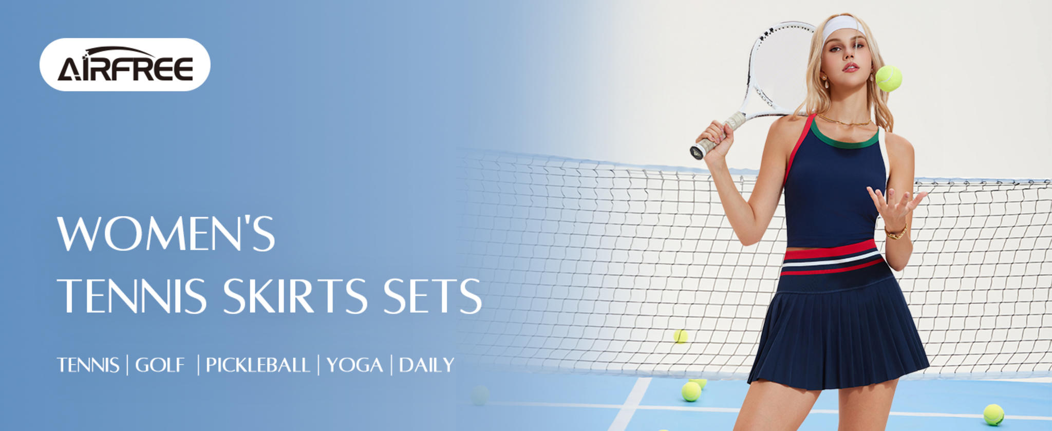 Women's Two Piece High Waisted Athletic Tennis and Golf Skirt Set image 8