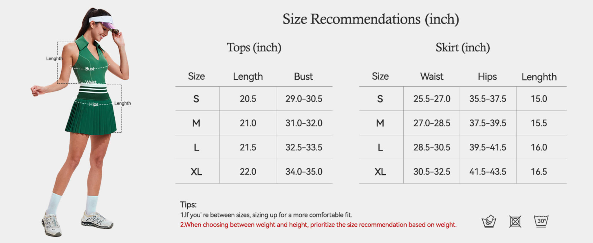 Women's Two Piece Tennis Skirt Set - Racerback Color Block Golf Outfit image 14
