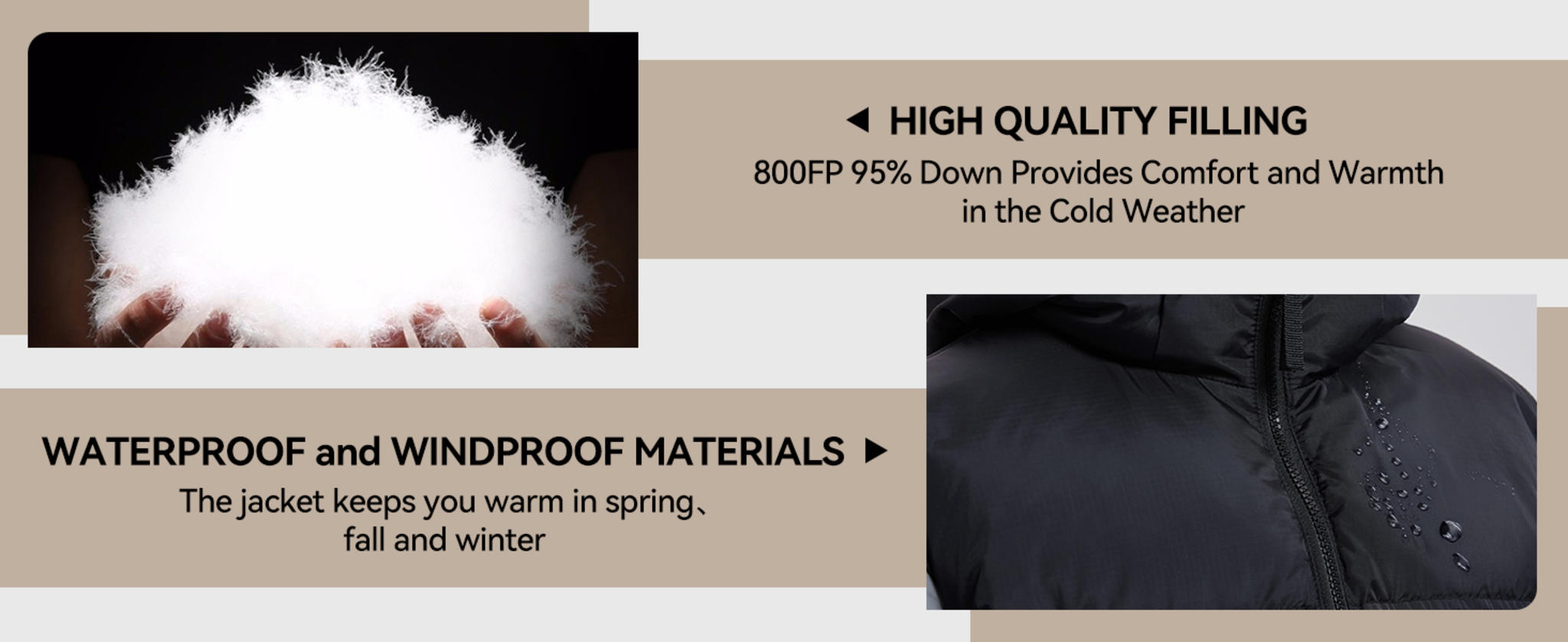 Women's 800-Fill Power Down Puffer Jacket with Hood image 9