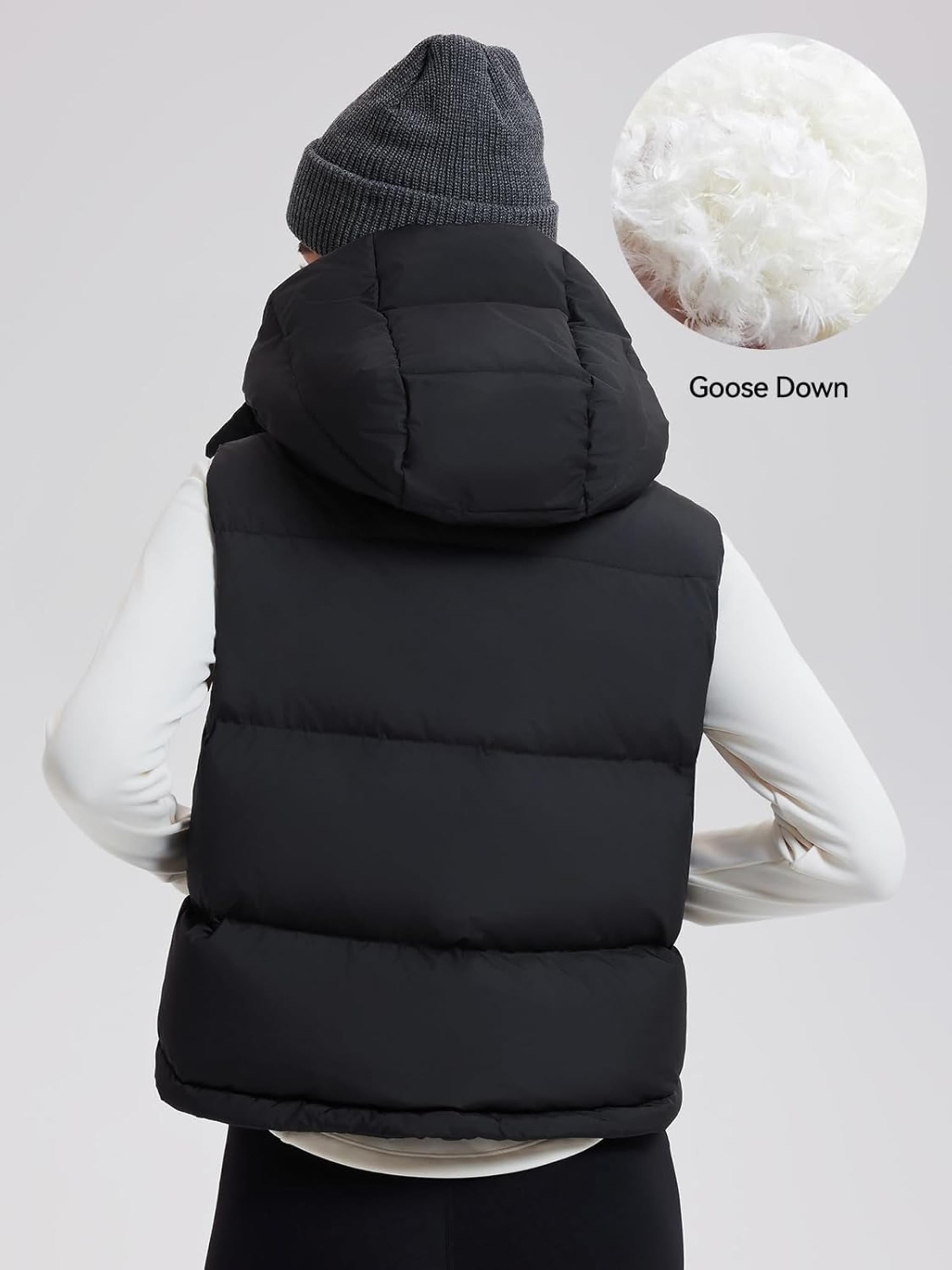 Women's Lightweight 800 Fill Power Goose Down Cropped Puffer Vest