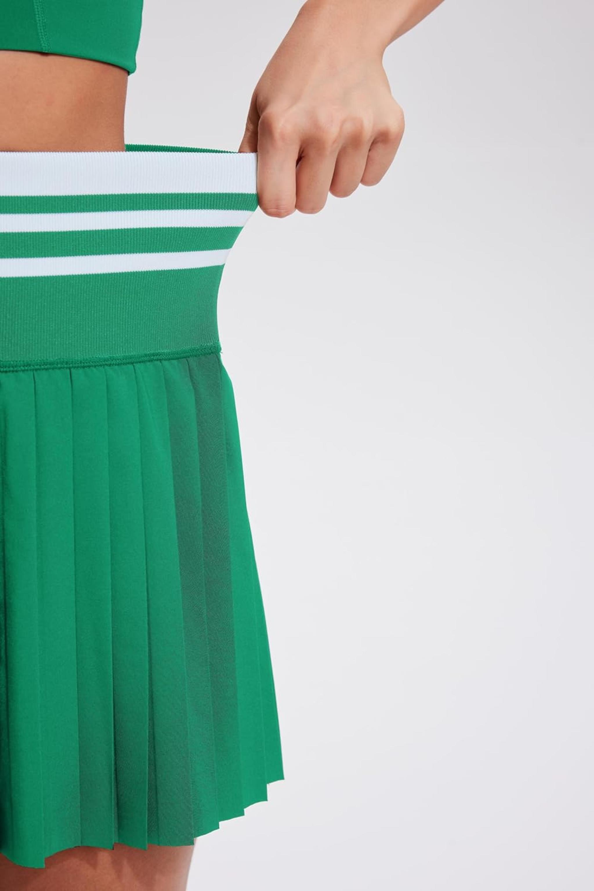 Women's High Waisted Pleated Tennis Skirt with Built-in Shorts