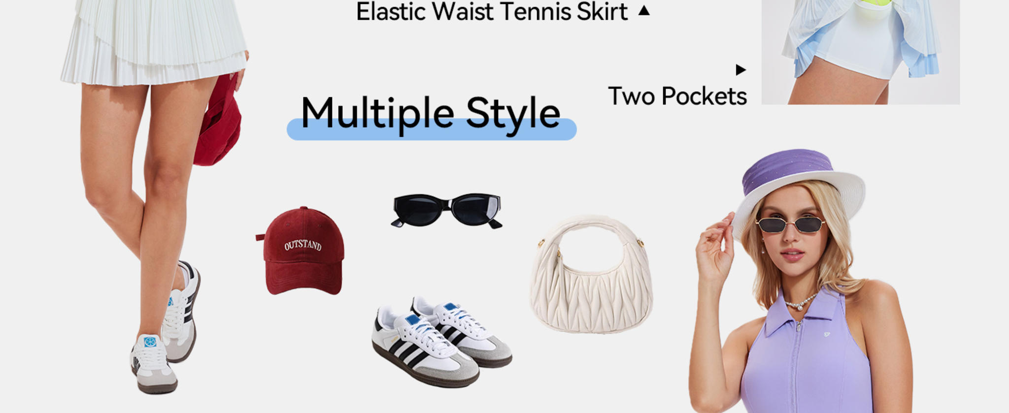 Women's Racerback Athletic Skort Set - 2 Piece Performance Tennis & Golf Outfit image 11