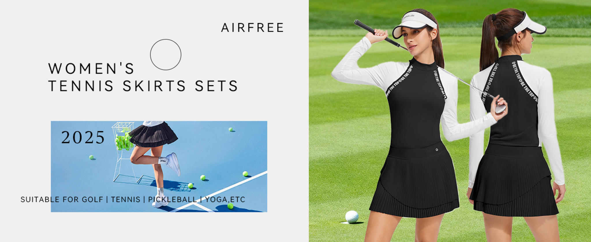 Women's Mock Neck Long Sleeve Top and Pleated Active Skirt Two-Piece Set image 11