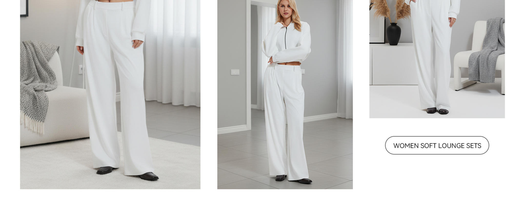 Tall Women's 2 Piece Spring Travel Set: Cropped Hoodie & Wide Leg Pants image 10