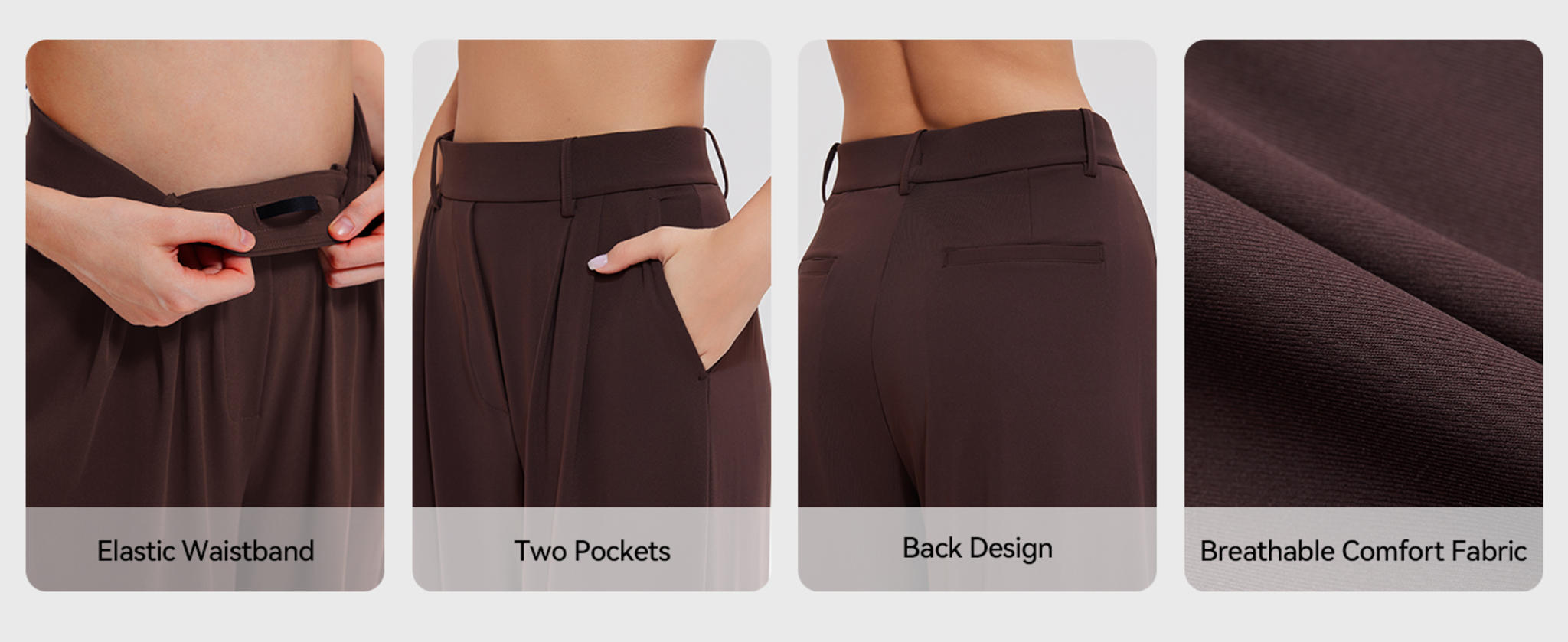 Tall Women's 2 Piece Spring Travel Set: Cropped Hoodie & Wide Leg Pants image 12