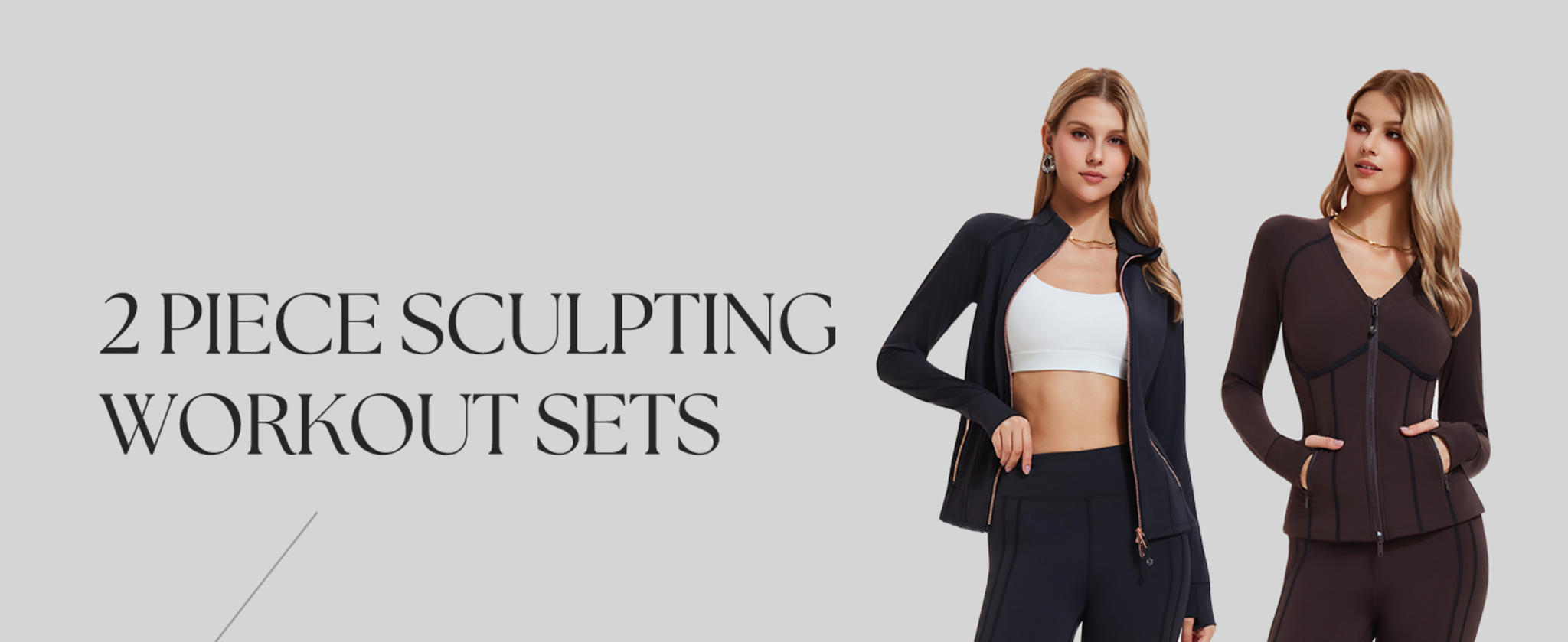 Women's 2 Piece Workout Set with Zip Up Jacket and High Waisted Flare Leggings image 6