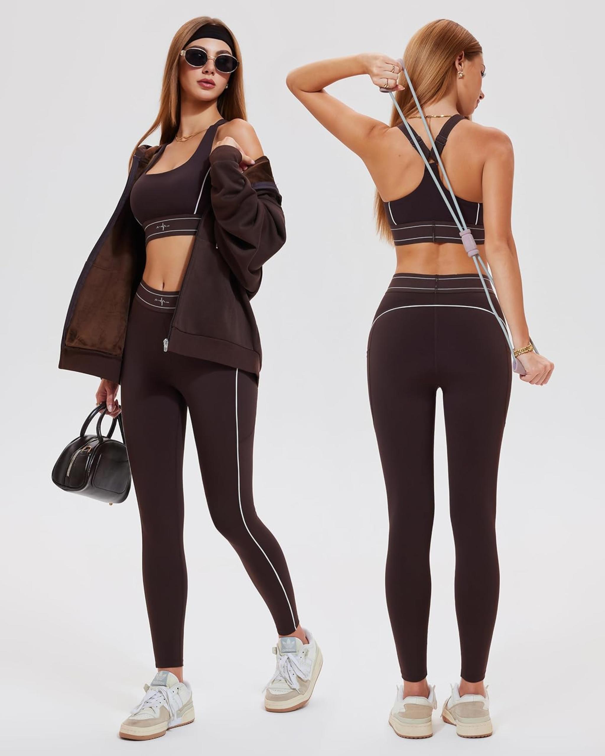 Women's 2 Piece Workout Set: High Waist Leggings & High Impact Sports Bra