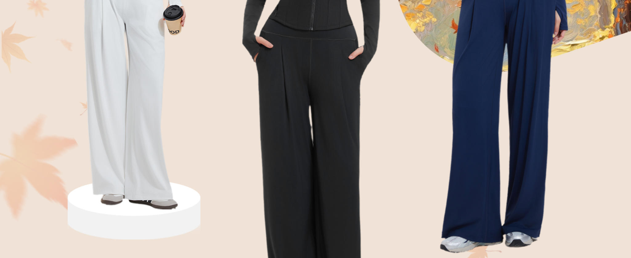 Women's 2 Piece Lounge Set Full Zip Long Sleeve Hoodie and Wide Leg Pants Tracksuit image 8