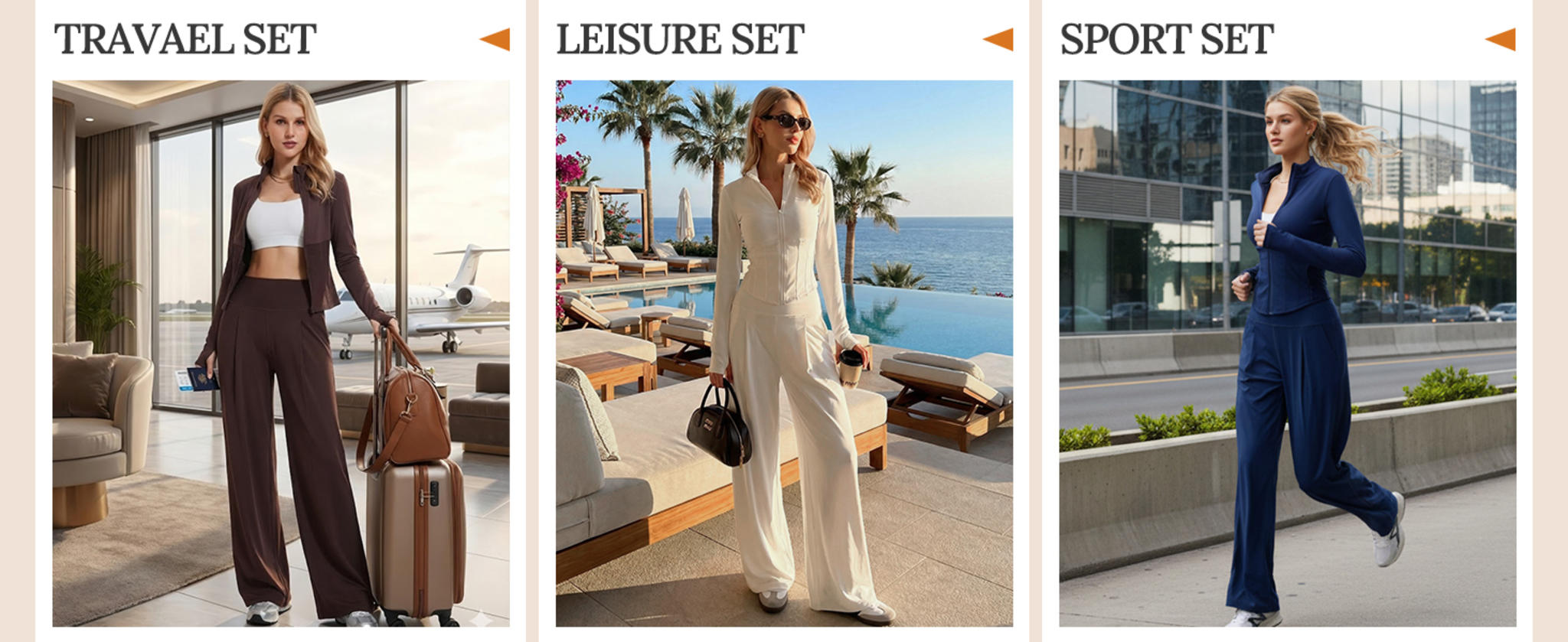 Women's 2 Piece Lounge Set Full Zip Long Sleeve Hoodie and Wide Leg Pants Tracksuit image 11