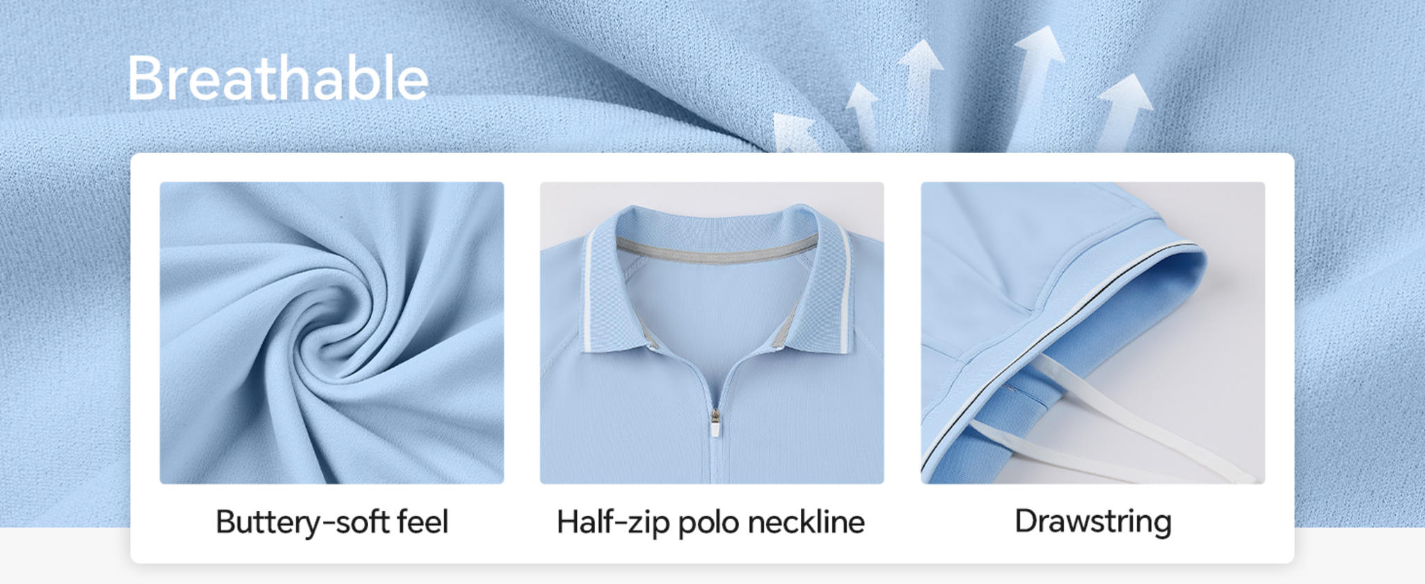 Women's 2 Piece Tennis Short Set with Collared Half Zip Top and Pockets image 10