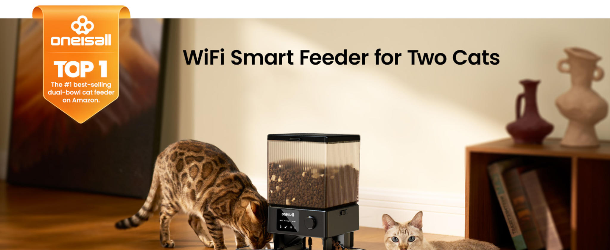 Automatic Cat Feeder with 5G WiFi, 5L Timed Food Dispenser for 2 Cats with App Control image 10