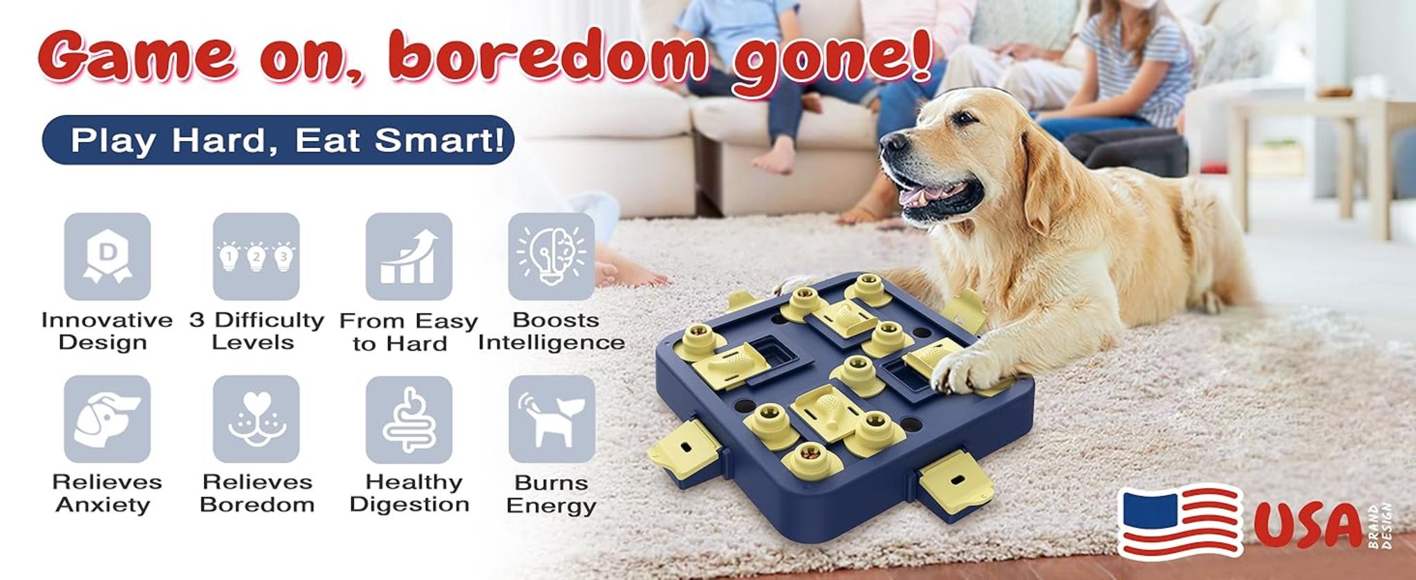 3-Level Dog Chess Puzzle Toy for Mental Stimulation and Slow Feeding image 7